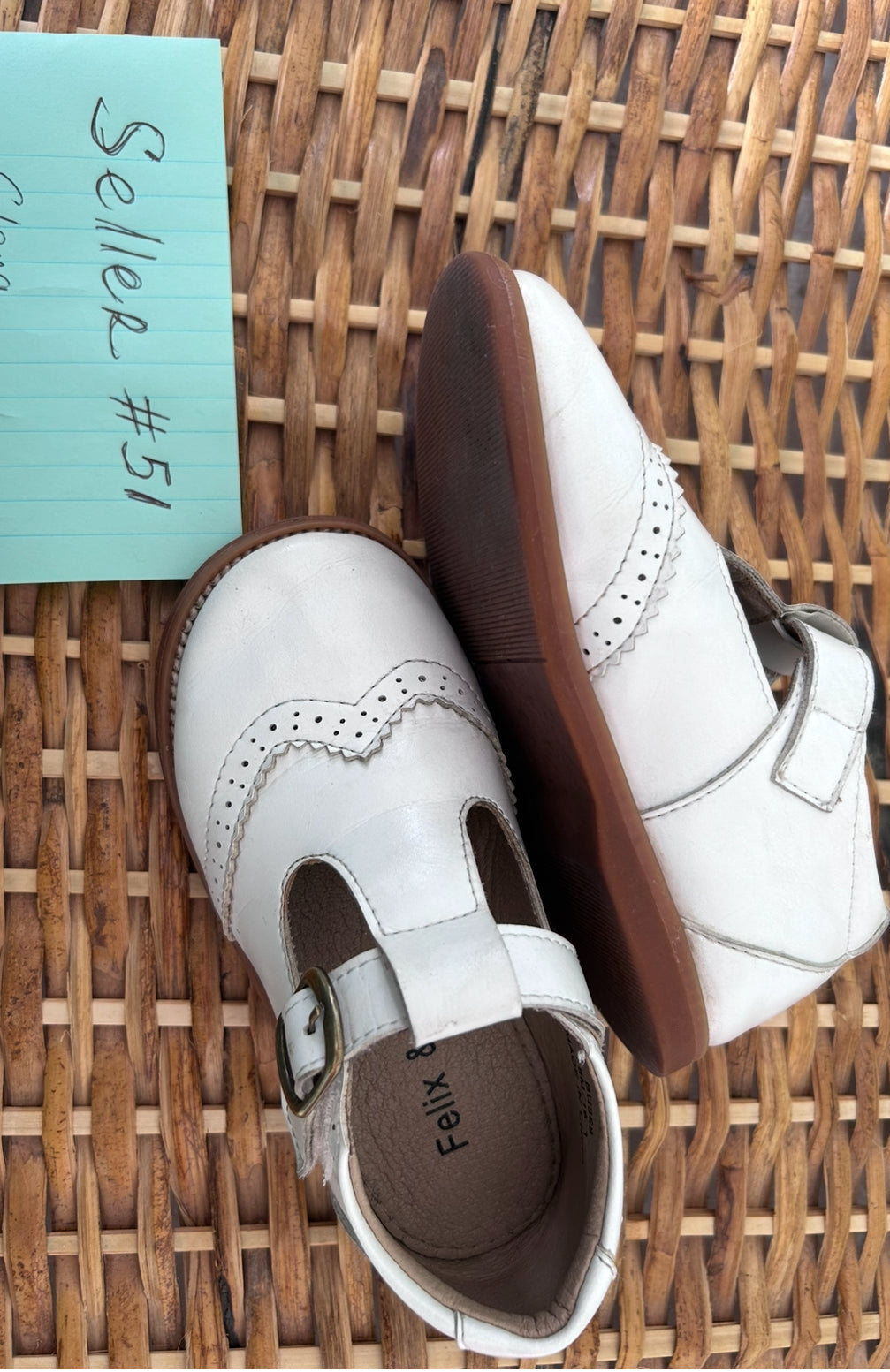 Seller #7 Girls sz 8 white mary jane sandals excellent condition