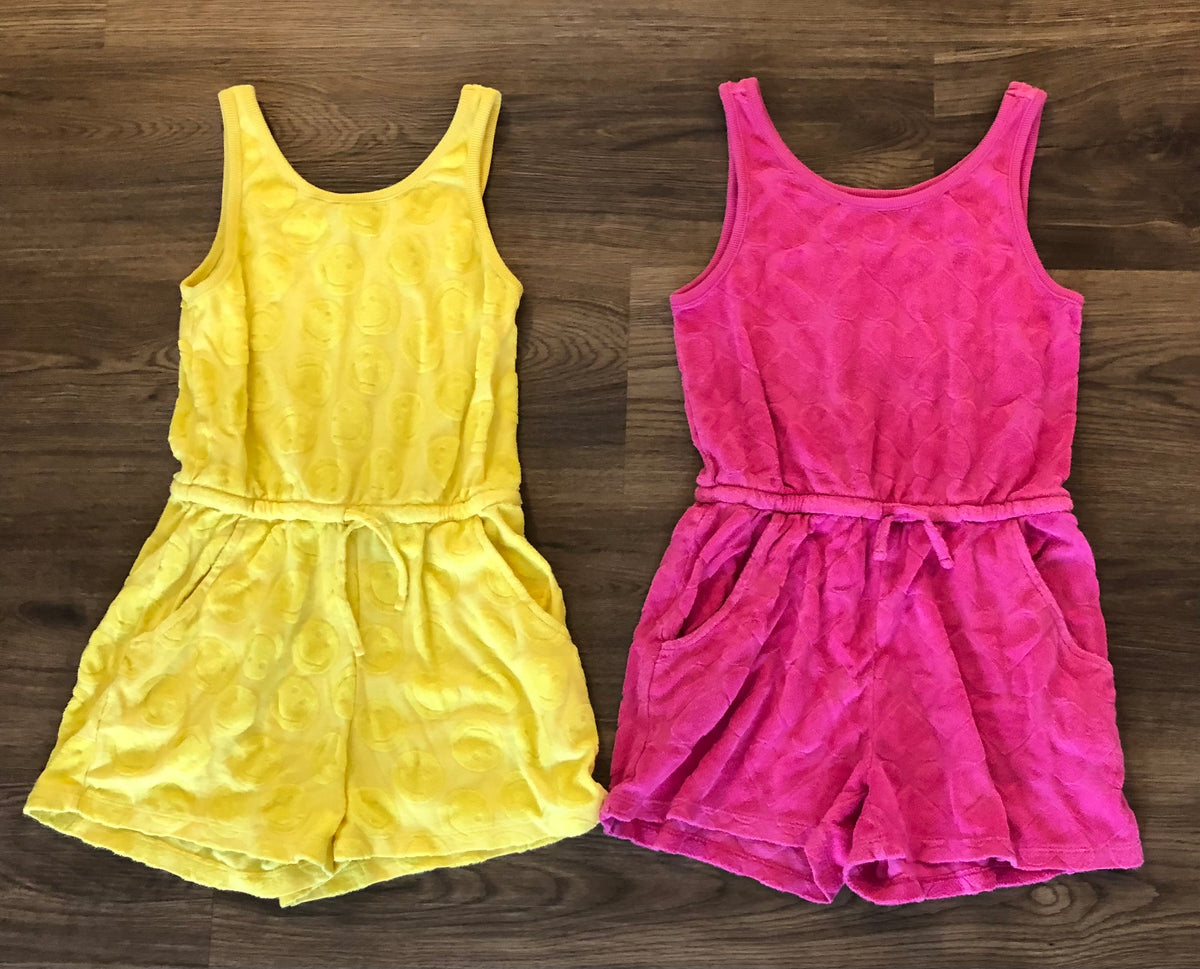#137 Old Navy girls rompers size 8
