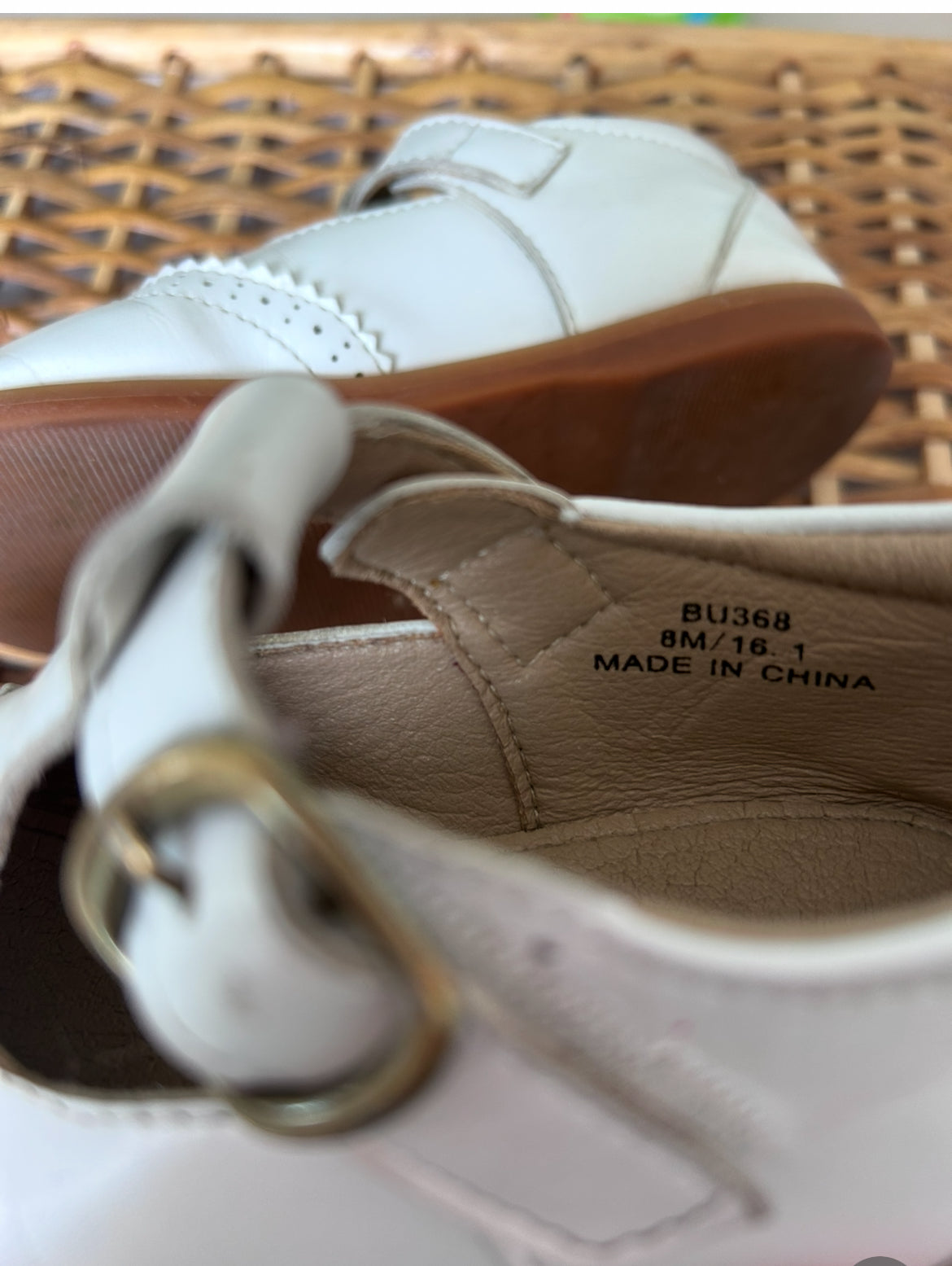 Seller #7 Girls sz 8 white mary jane sandals excellent condition