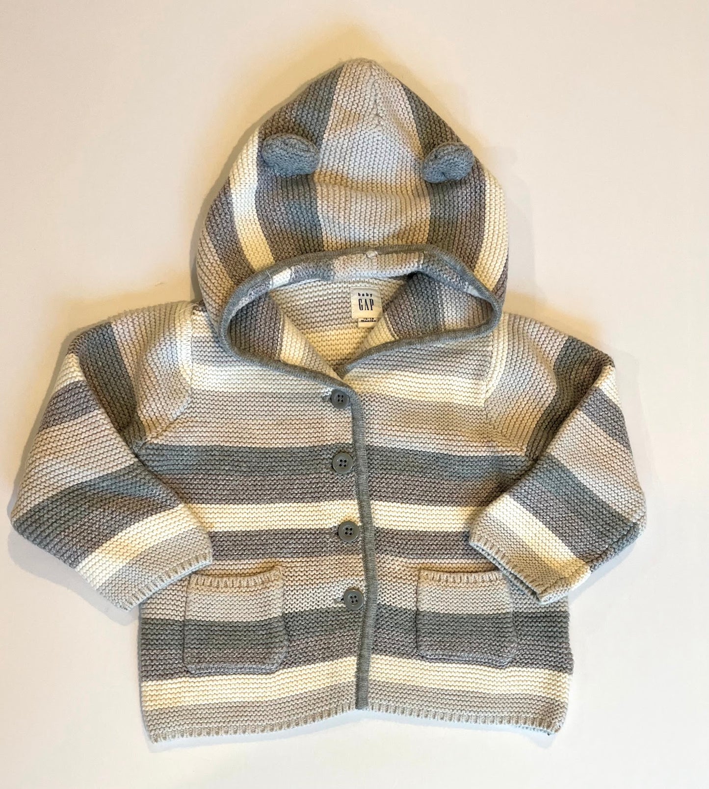 Seller #60 Baby Gap Baby Bear Cardigan Boy Girl Gender Neutral Size 12-18 mo
