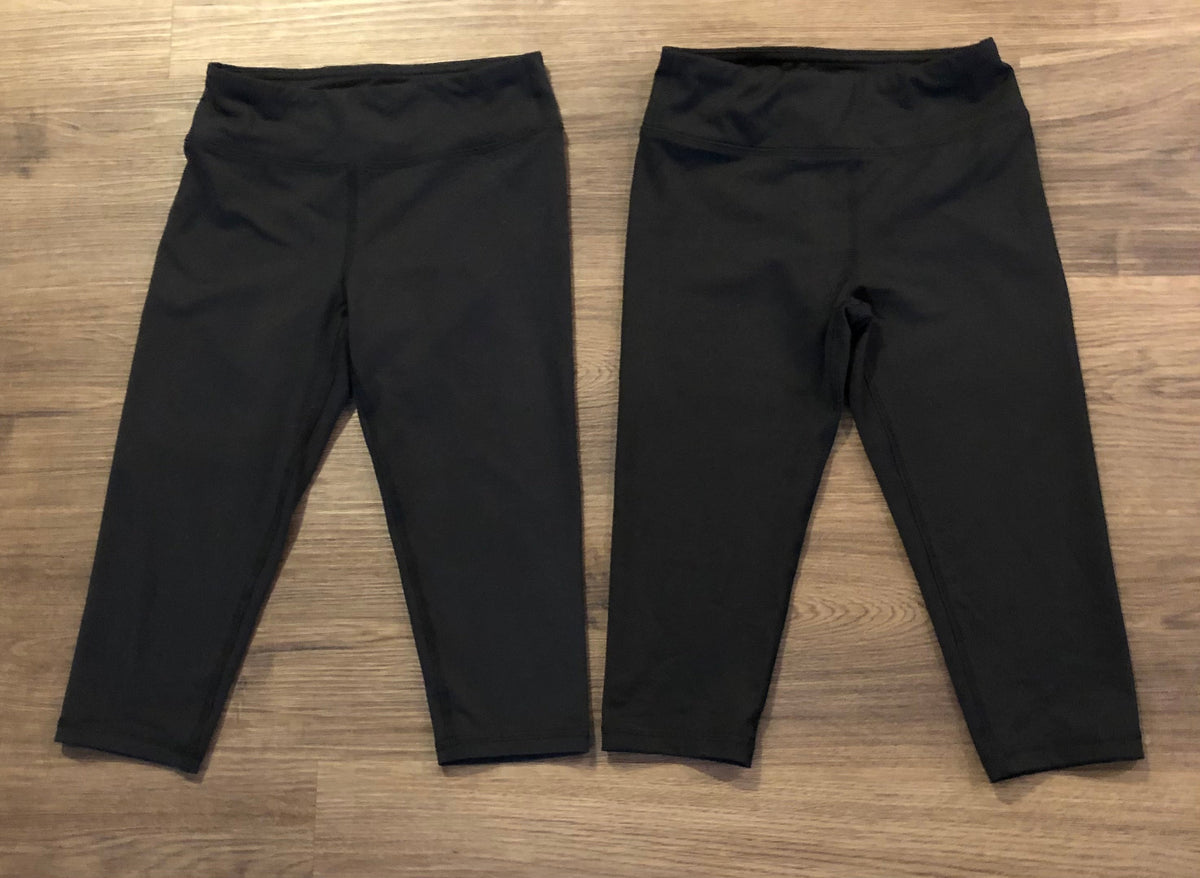 #137 DSG black capri leggings girls small (8-9)