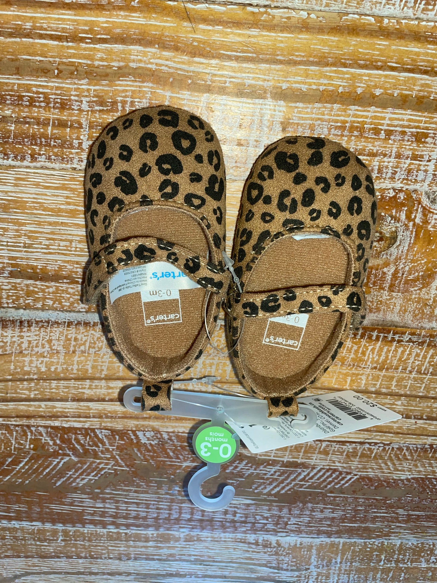 Seller #3 Carter's 0-3 mos cheetah print shoes