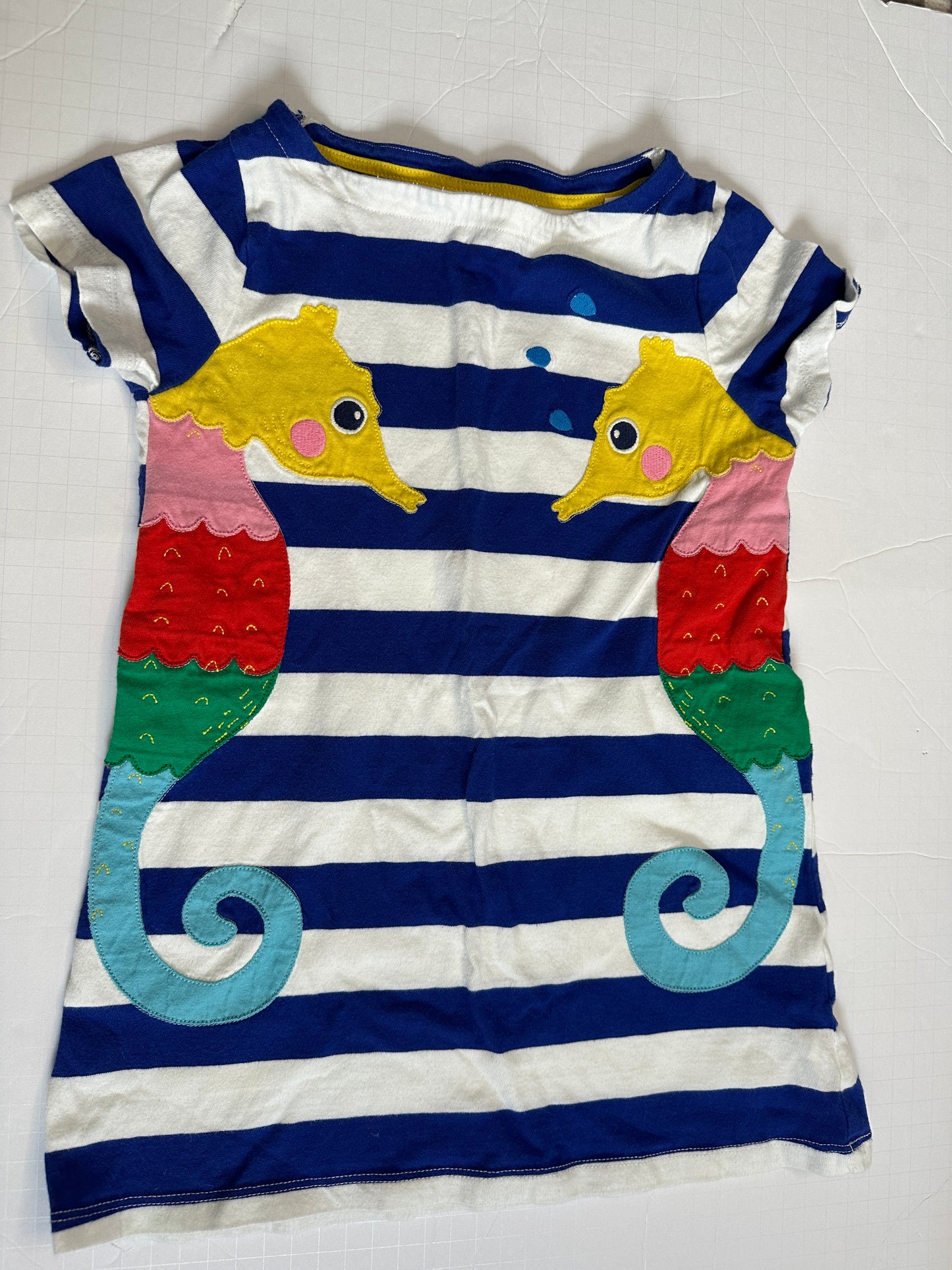 #162 Mini Boden Sea Horse Dress 4/5