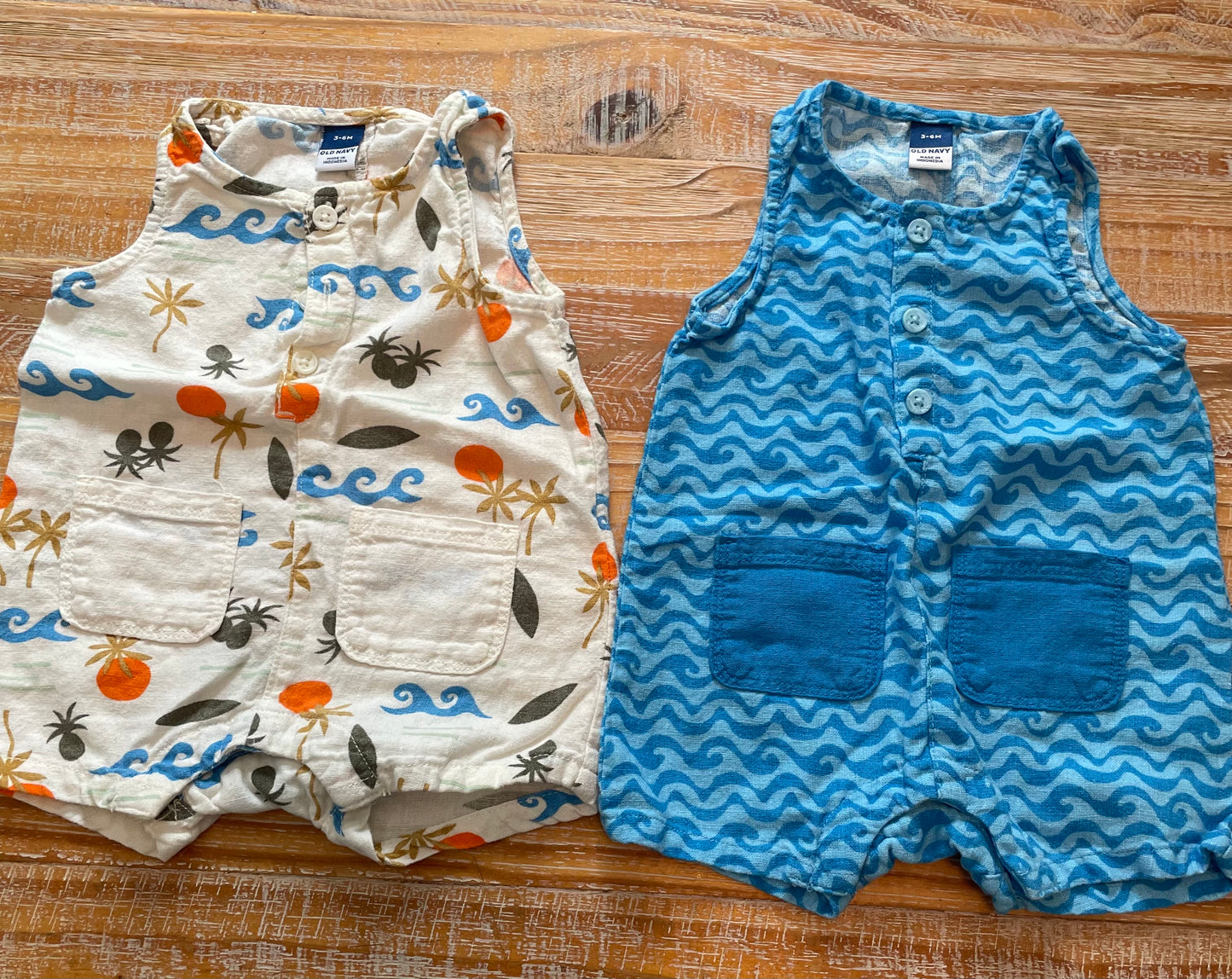Seller #3 Old Navy Boys 3-6 mos Summer Rompers (two)