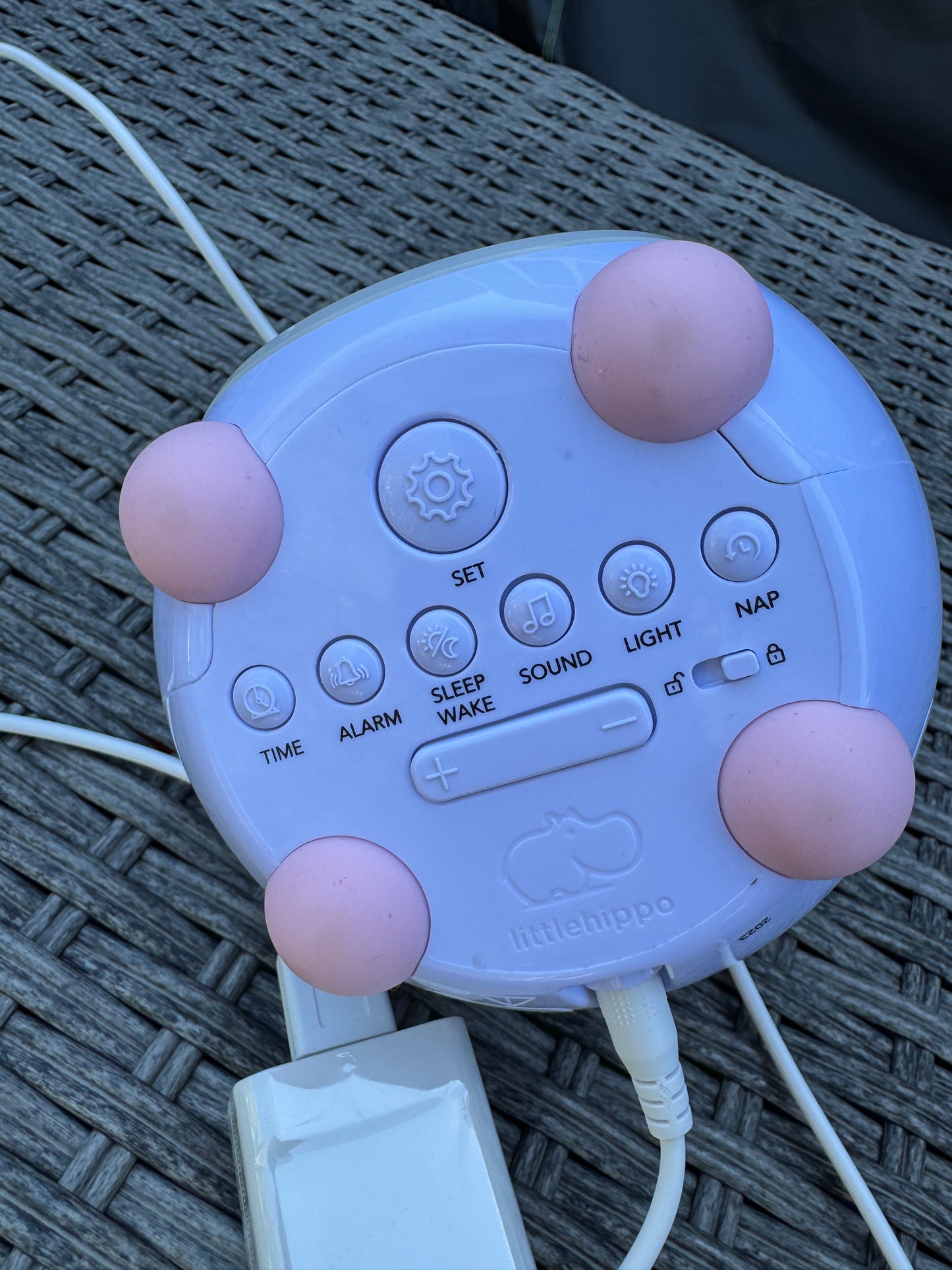 Seller #22 - Okay To Wake Clock with pink feet - EUC