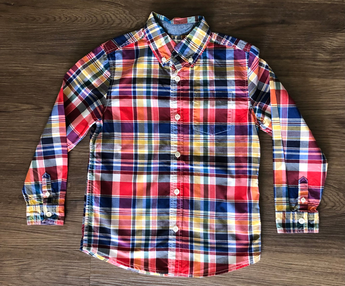 #137 Gymboree button down boys small 5-6
