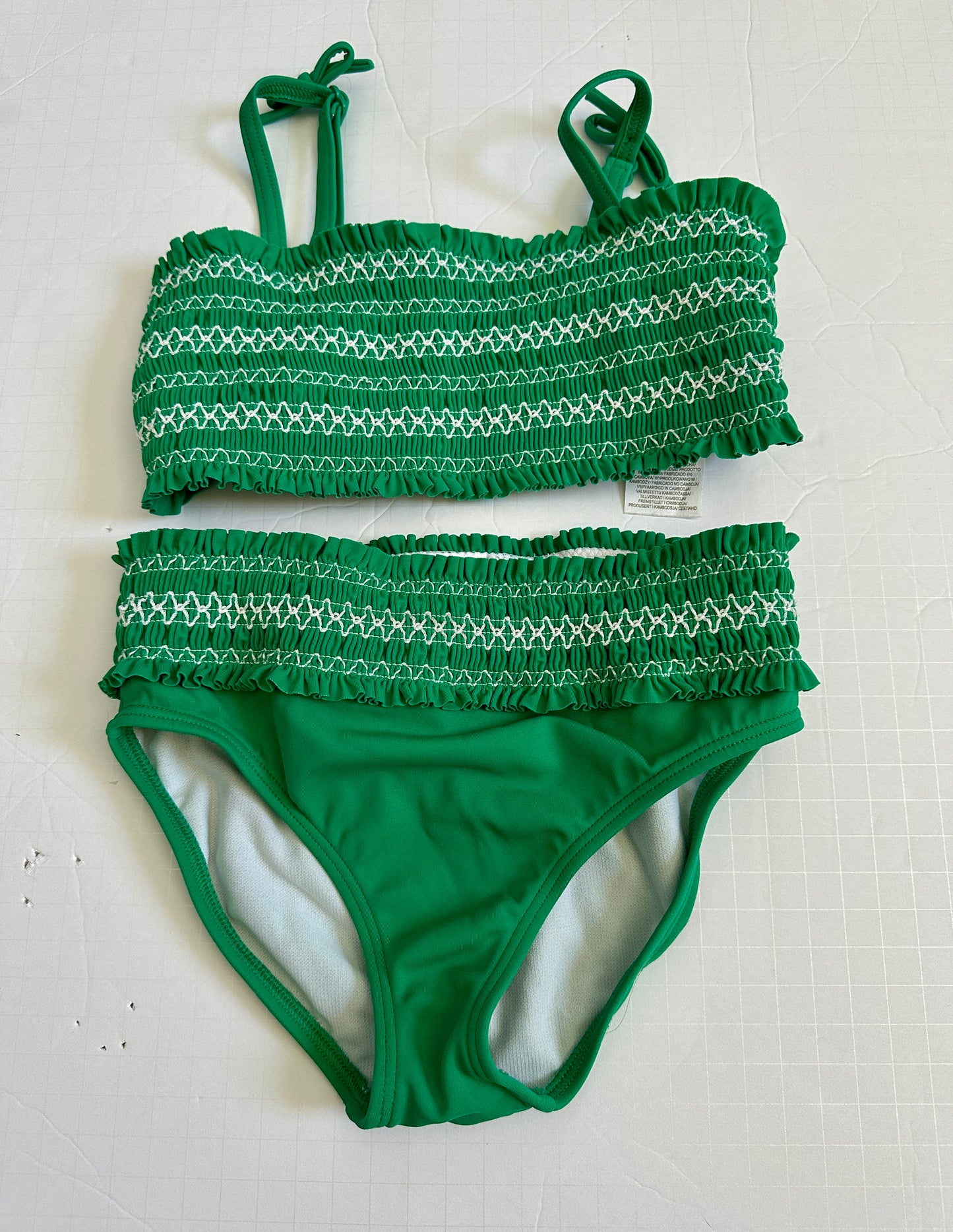 #162 Mini Boden Green Swimsuit size 6/7
