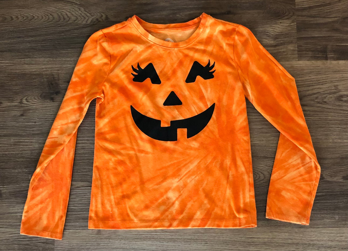 #137 Pumpkin shirt girls medium 7/8