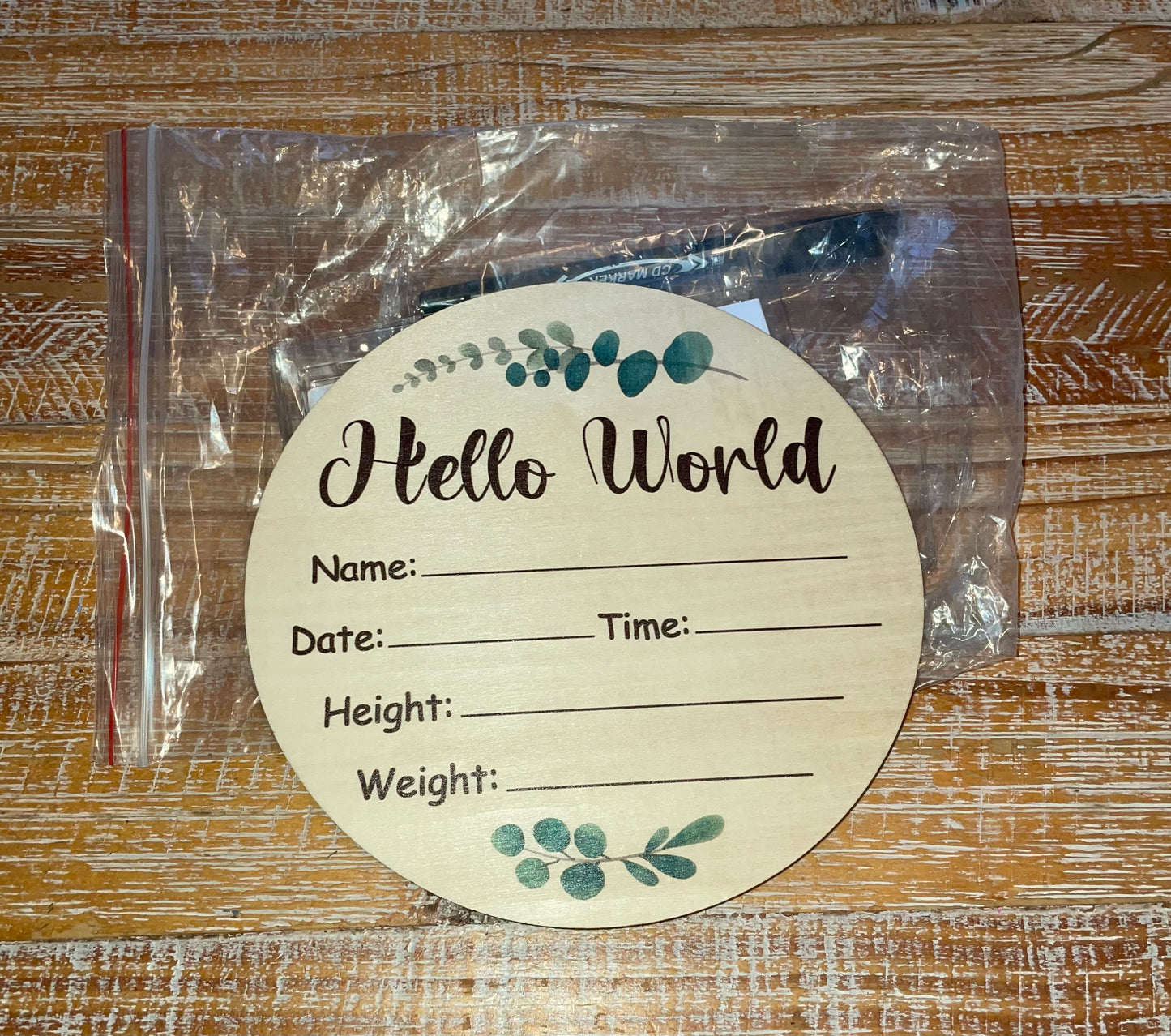 Seller #3 Wooden Birth Announcement Sign