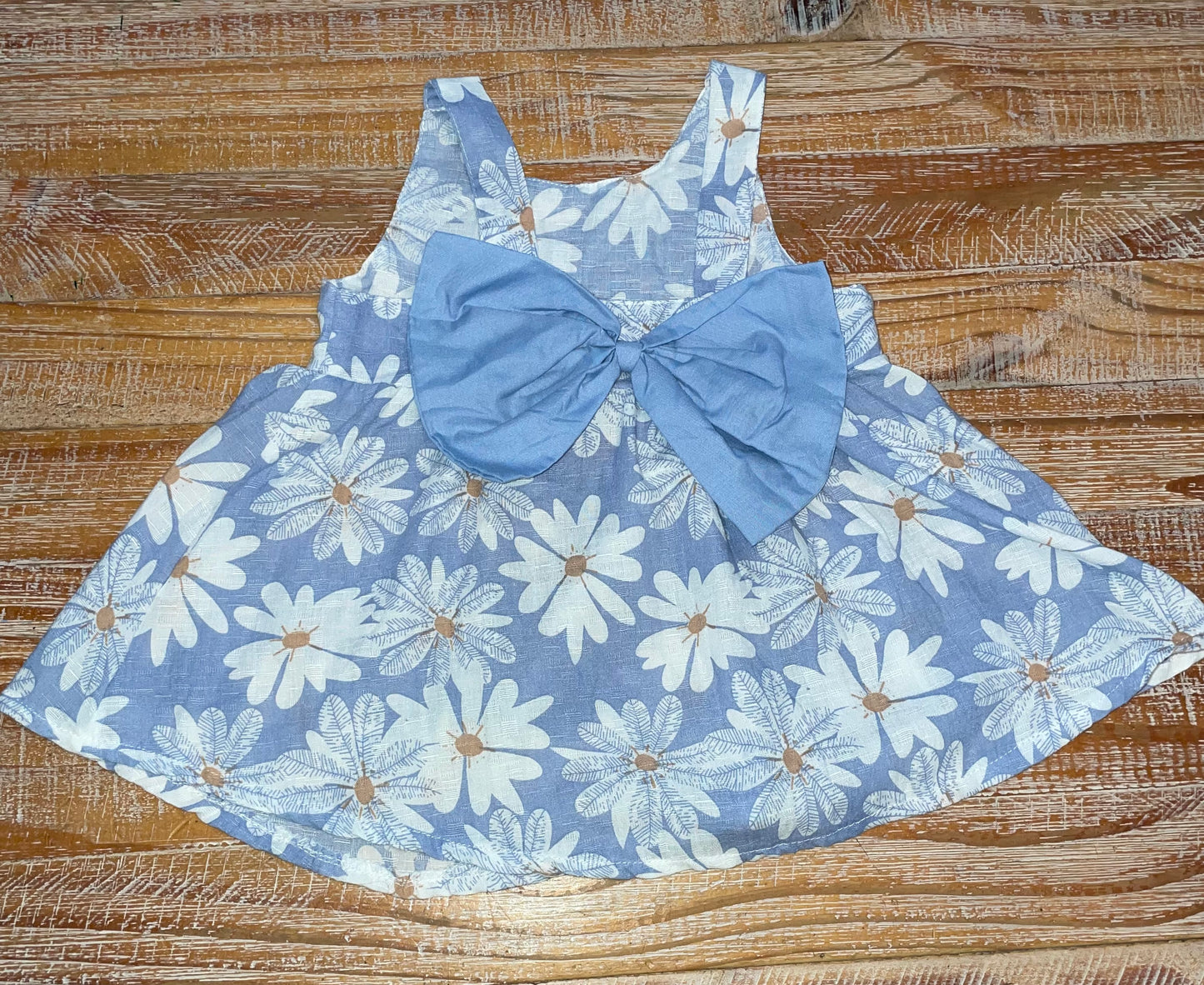 Seller #3 Blue Summer Dress with White flowers 12-18 mos