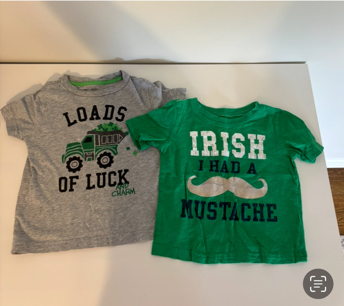 Seller #195 - Bundle of Two Boys St. Patrick’s Day T-Shirts - Size 24 Months