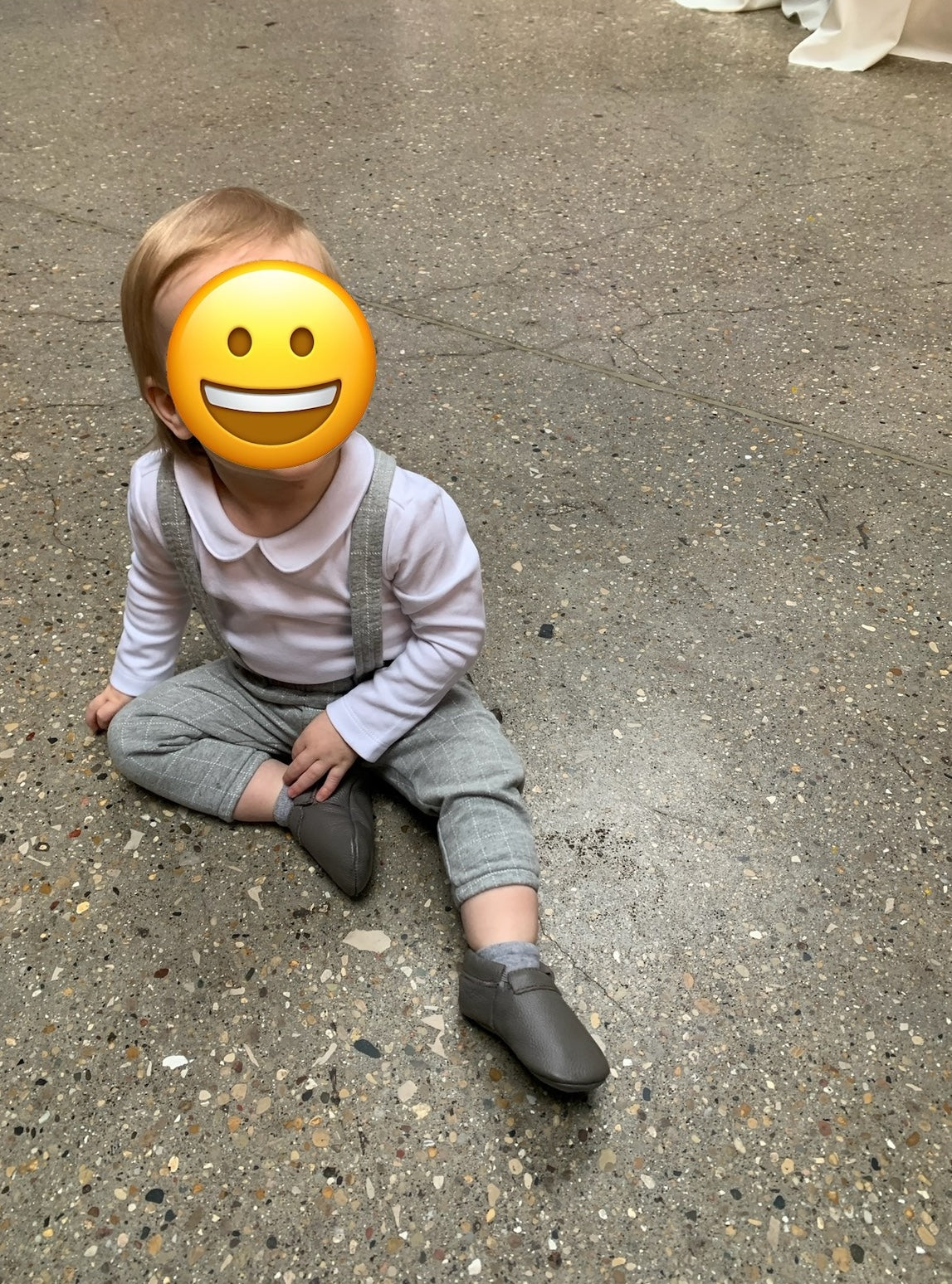 Seller #60 Tea Collection Grey Windowpane Overalls Boys Size 12-18 months