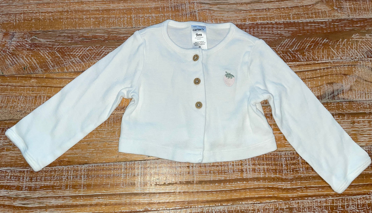 Seller #3 Carter's 9 mos White Cardigan