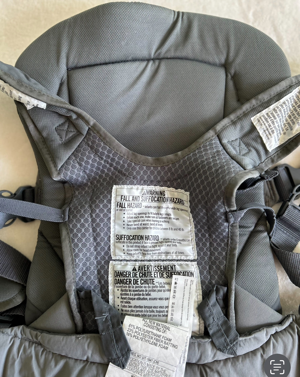 Seller #7 Infantino baby carrier in excellent condition