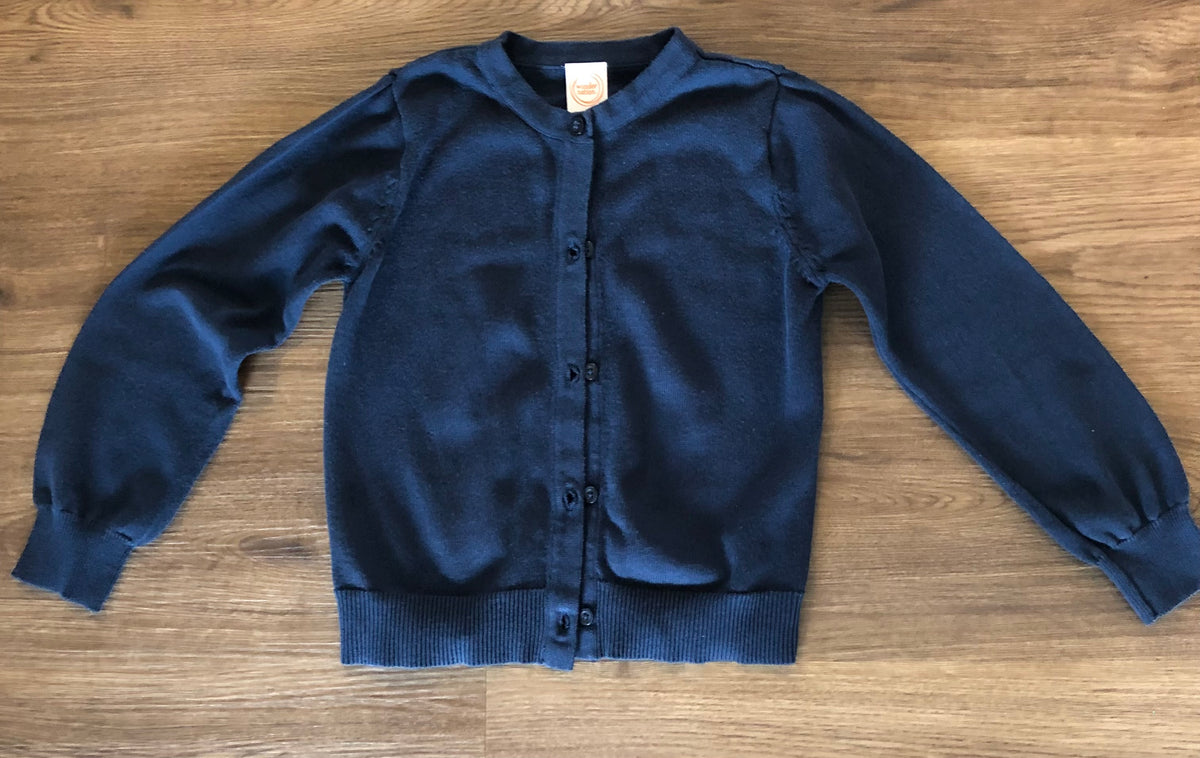 #137 Wonder Nation girls navy cardigan small 6/6x