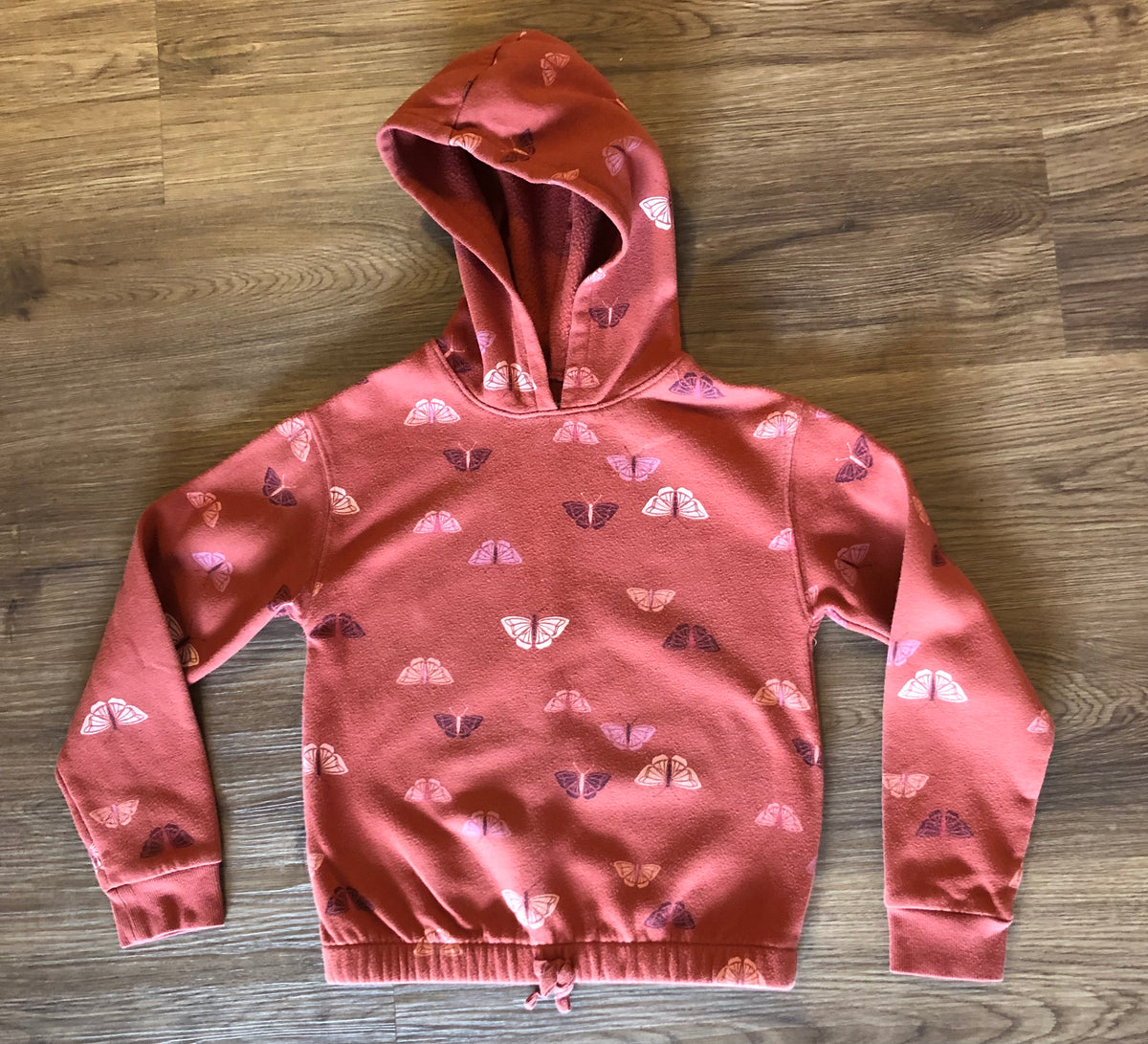 #137 Butterfly sweatshirt girls size 8