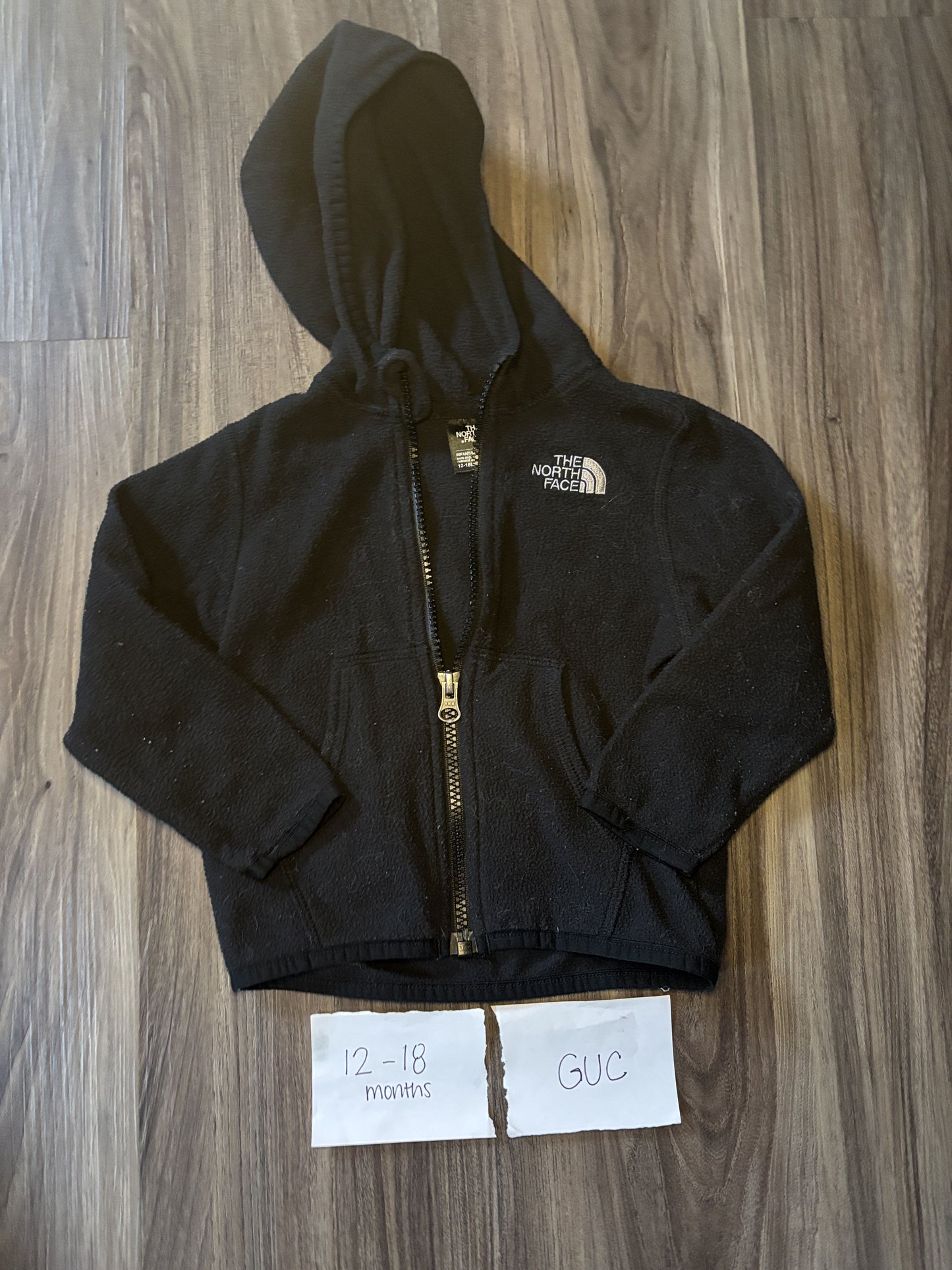 #138 - 12-18 Mo - GUC The North Face - Black Zip Up - PU 45236