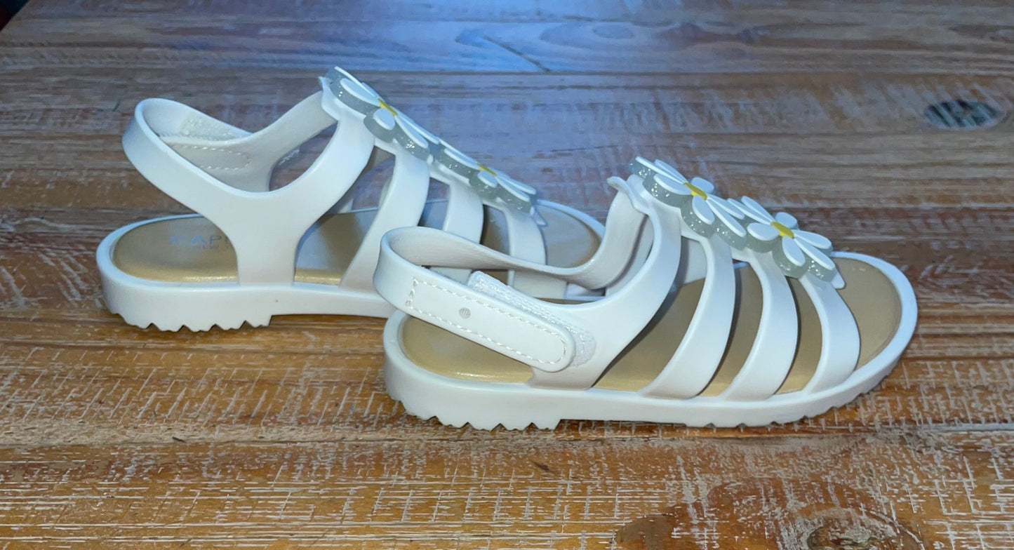 Seller #3 Capelli Girls White Strapped Sandals with Daisies Size 8c