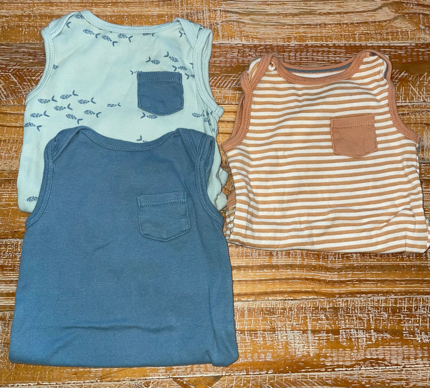 Seller #3 Cloud Island Sleeveless Onesies 3-6 mos (set of three)