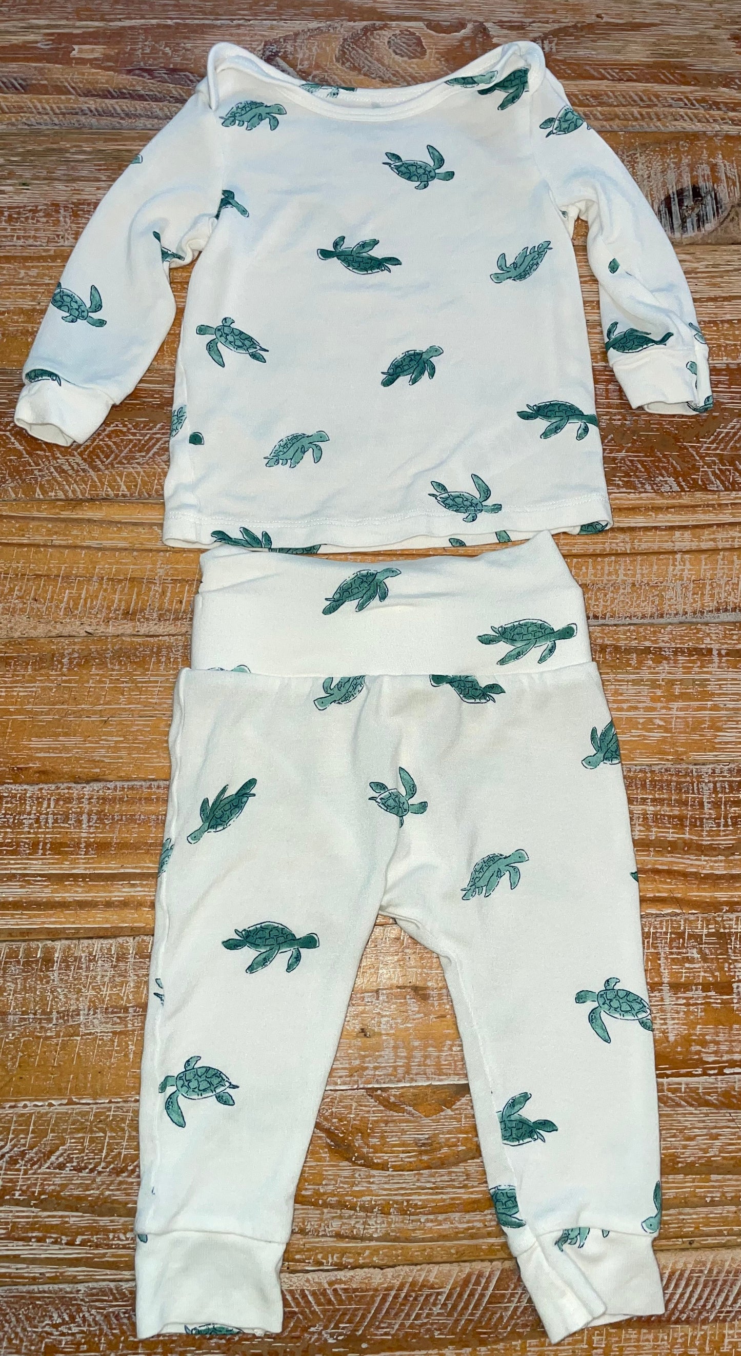 Seller #3 Carter's Bamboo Pajama set Turtle print 6 mos