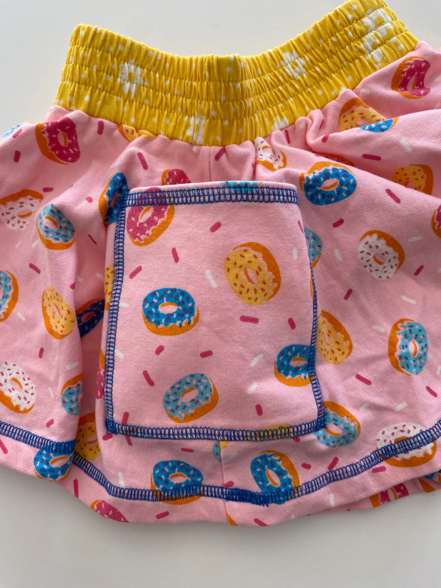 #117, Wild Flowers pink donut skirt, Girls 12M