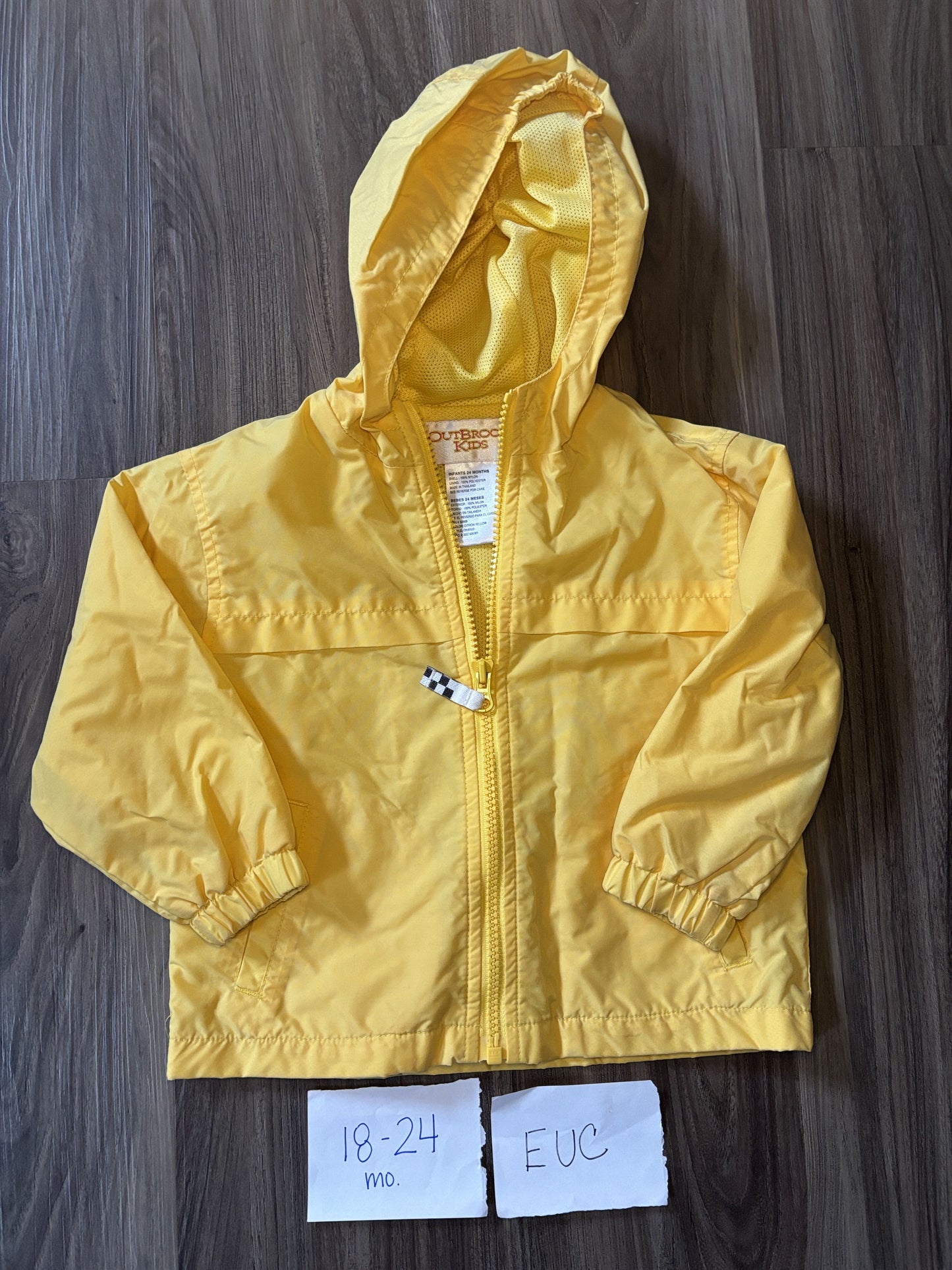 #138 - 18-24 Mo - EUC Yellow Lightweight Jacket - PU 45236