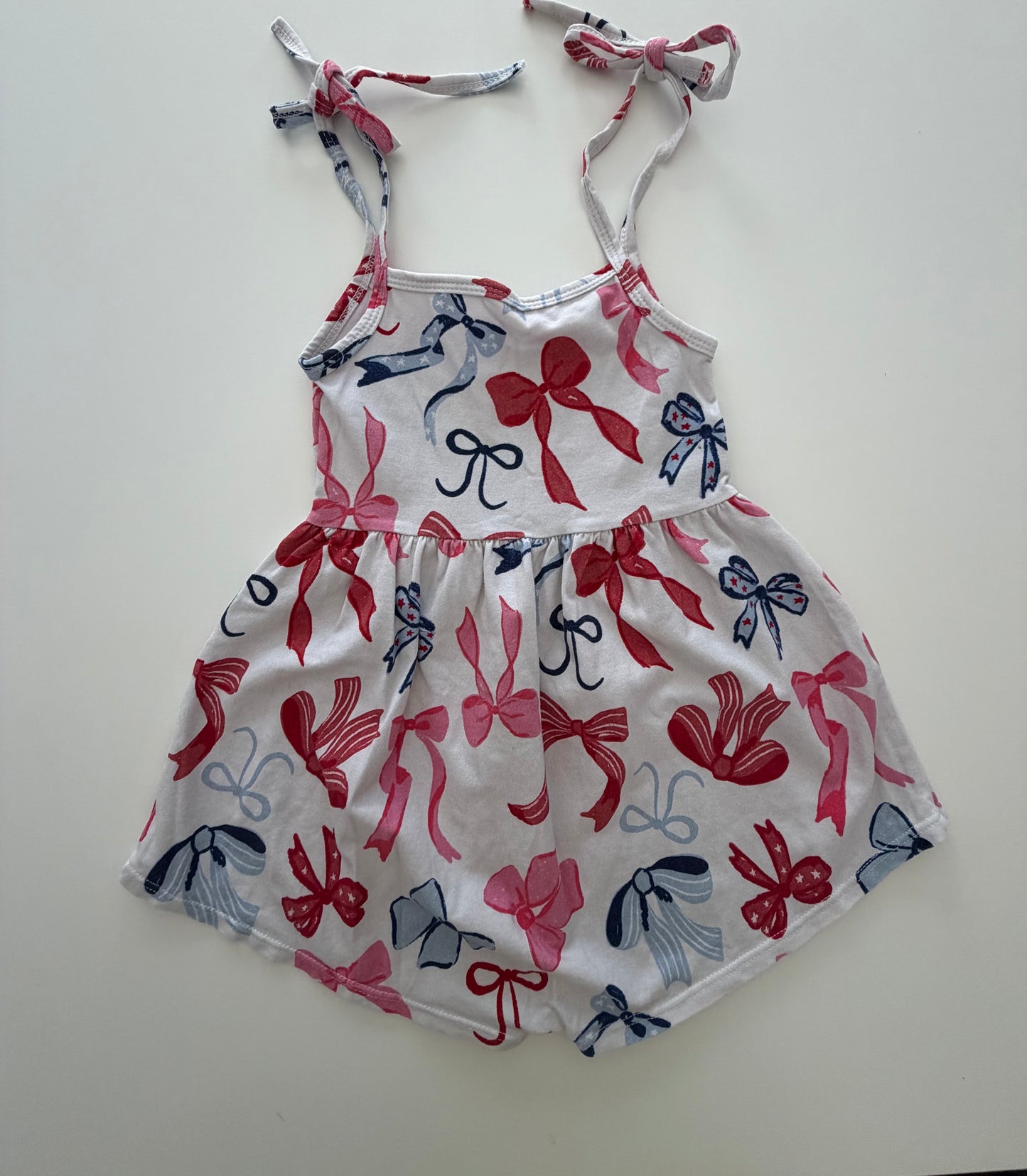 #117, Girls 4T, Made by Molly Bow Romper,VGUC