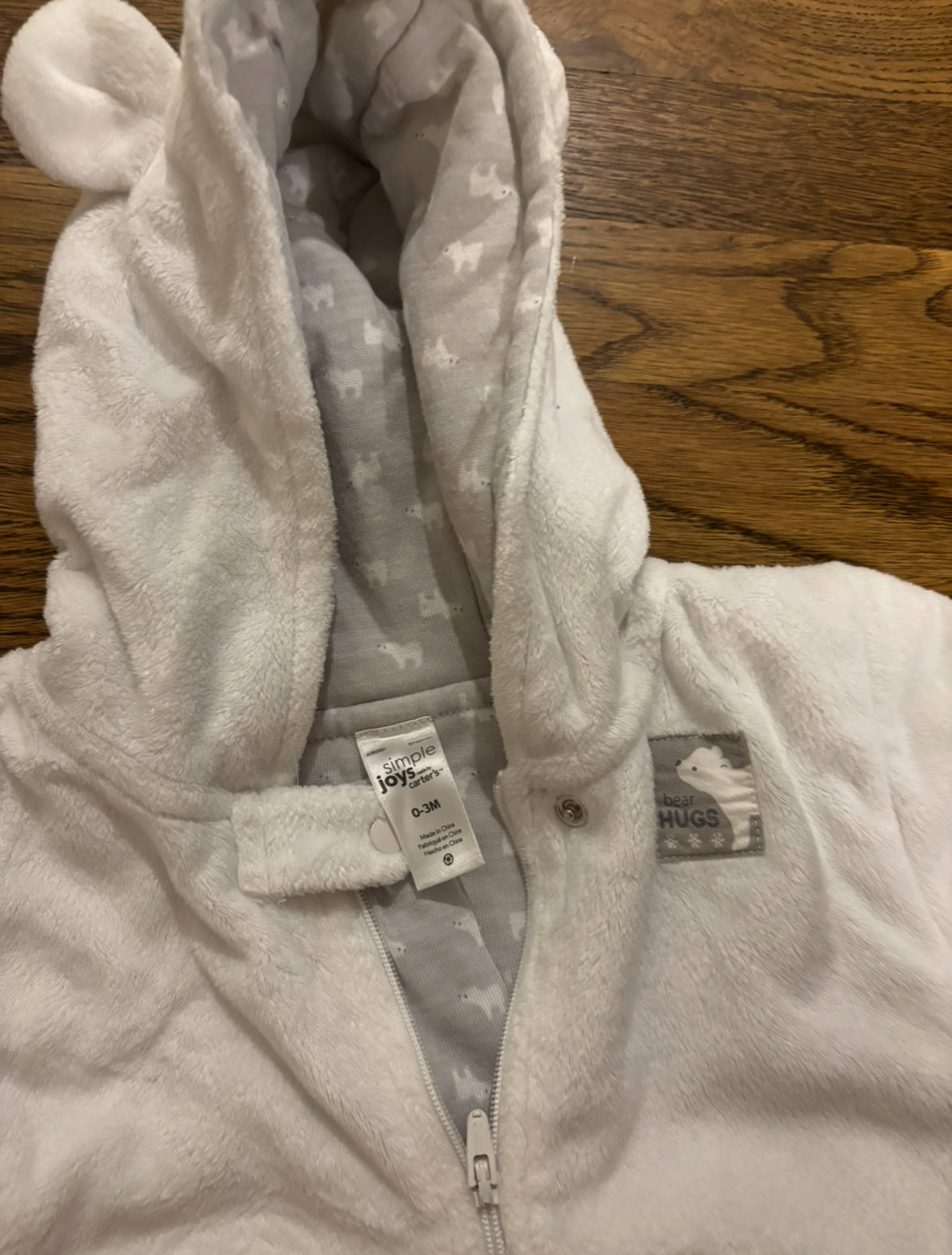 Seller #195 - Carter’s White Polar Bear Bunting Coverall Outerwear -Size 0-3 Months