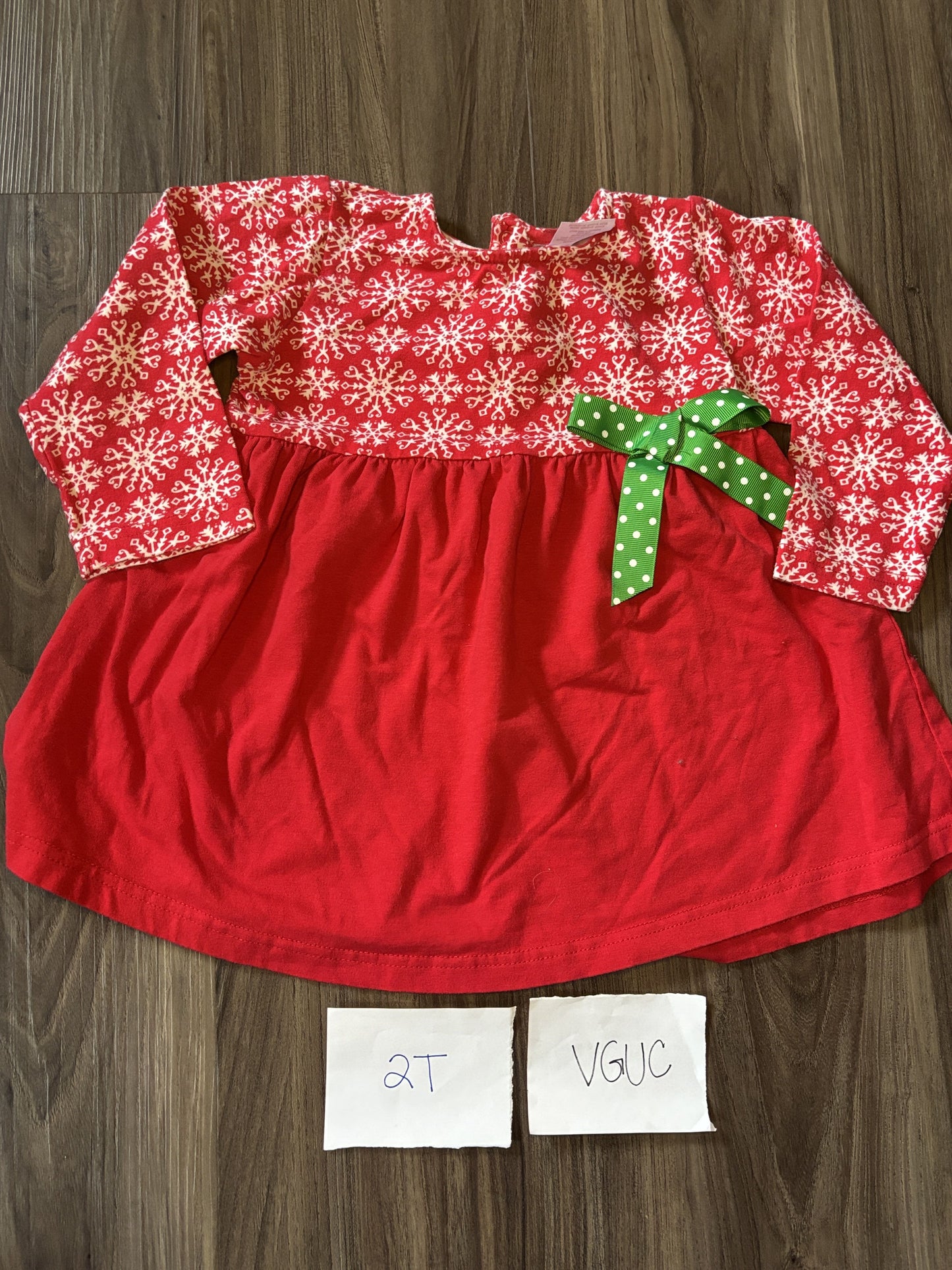 #138 - 2T - VGUC Christmas Snowflake Dress - PU 45236