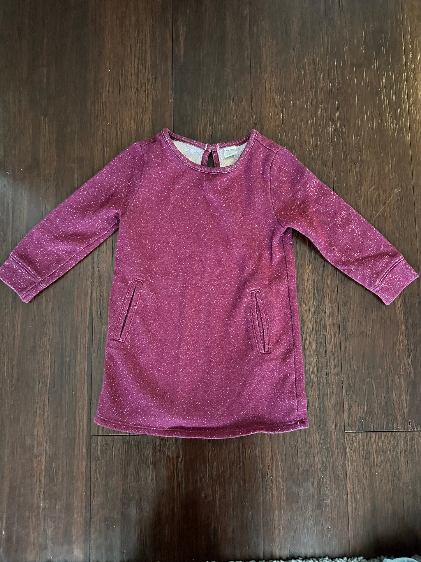 Old Navy Sparkle Sweatshirt Dress, Purple, Girls 2T