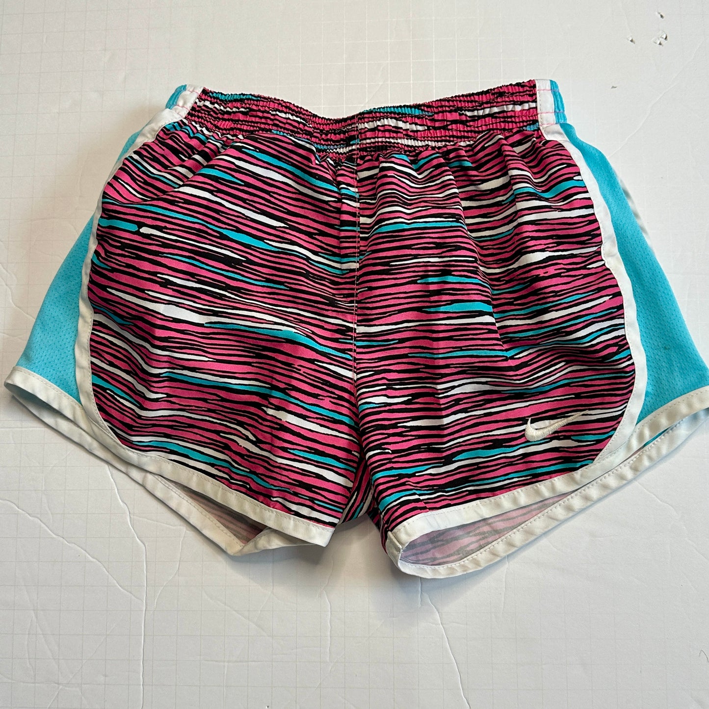 #162 Nike Pink and Blue Shorts size 6