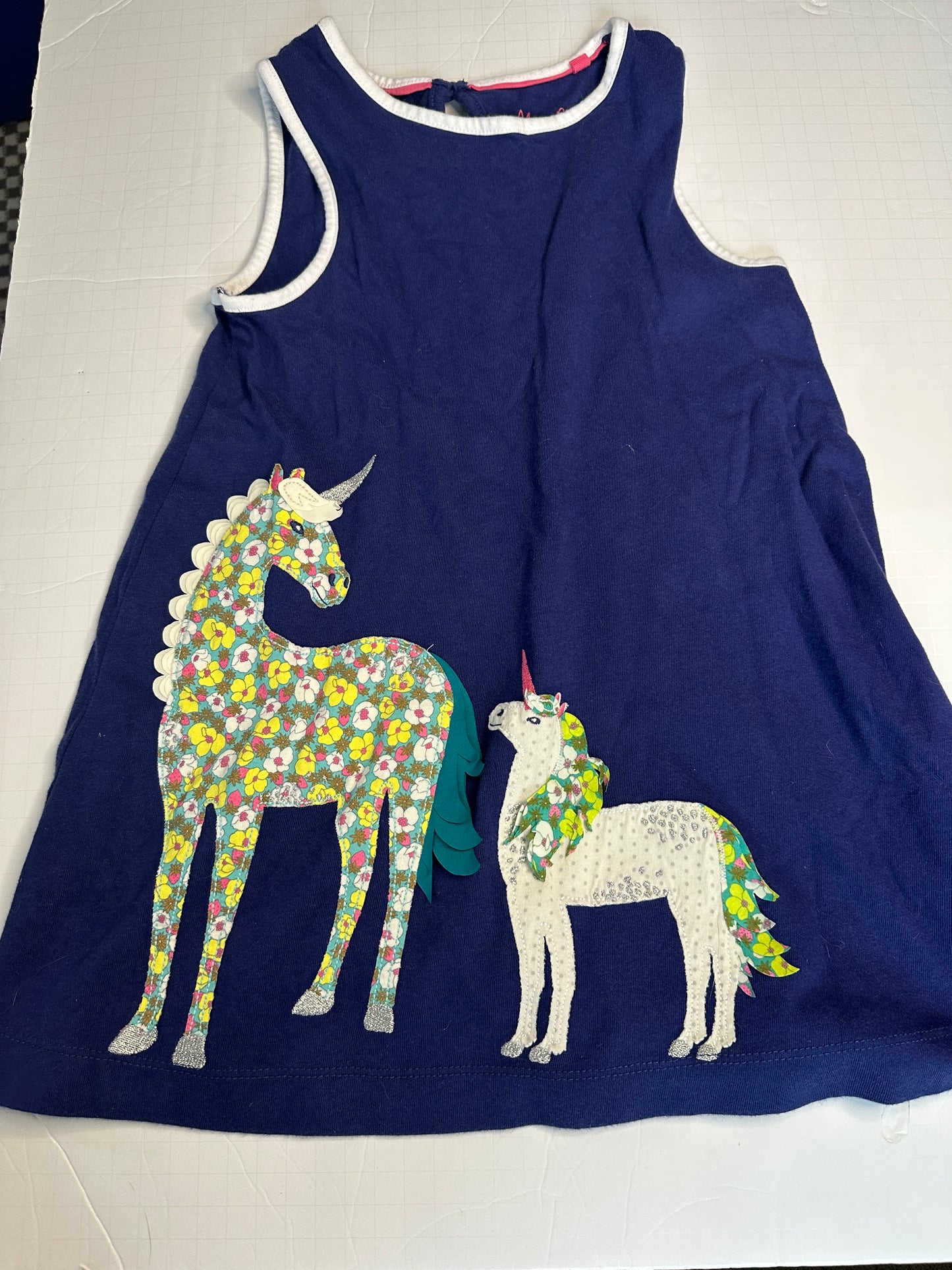 #162 Mini Boden Unicorn Dress 4-5