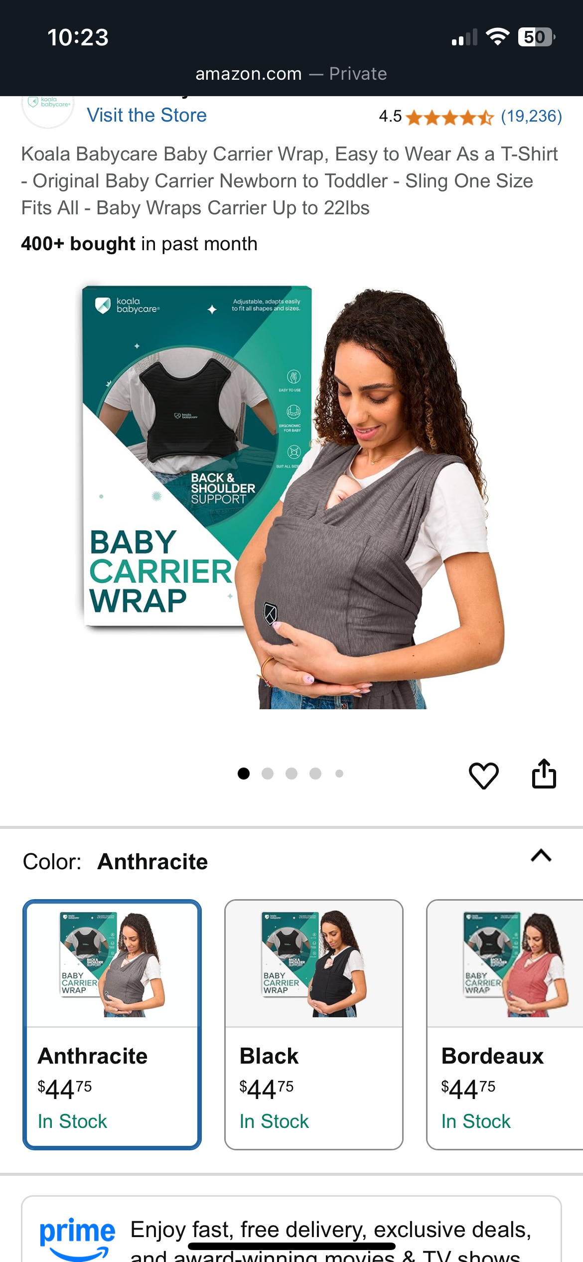 #3 Koala babycare baby carrier, wrap style