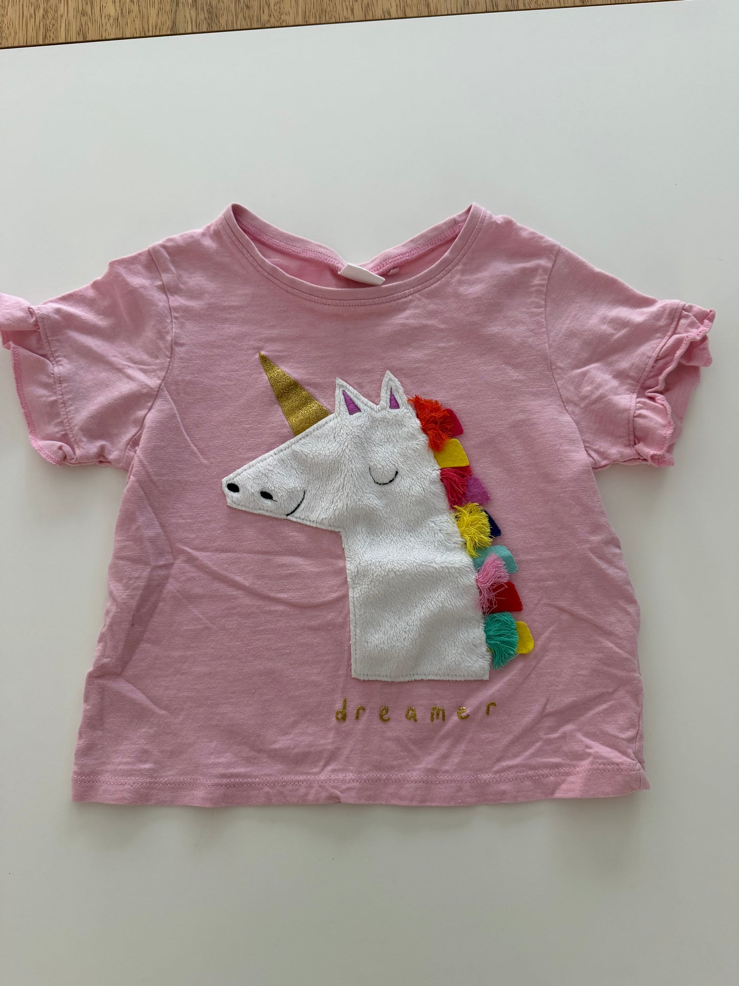 #117, Girls 4T, Next unicorn ‘dreamer’ shirt, VGUC