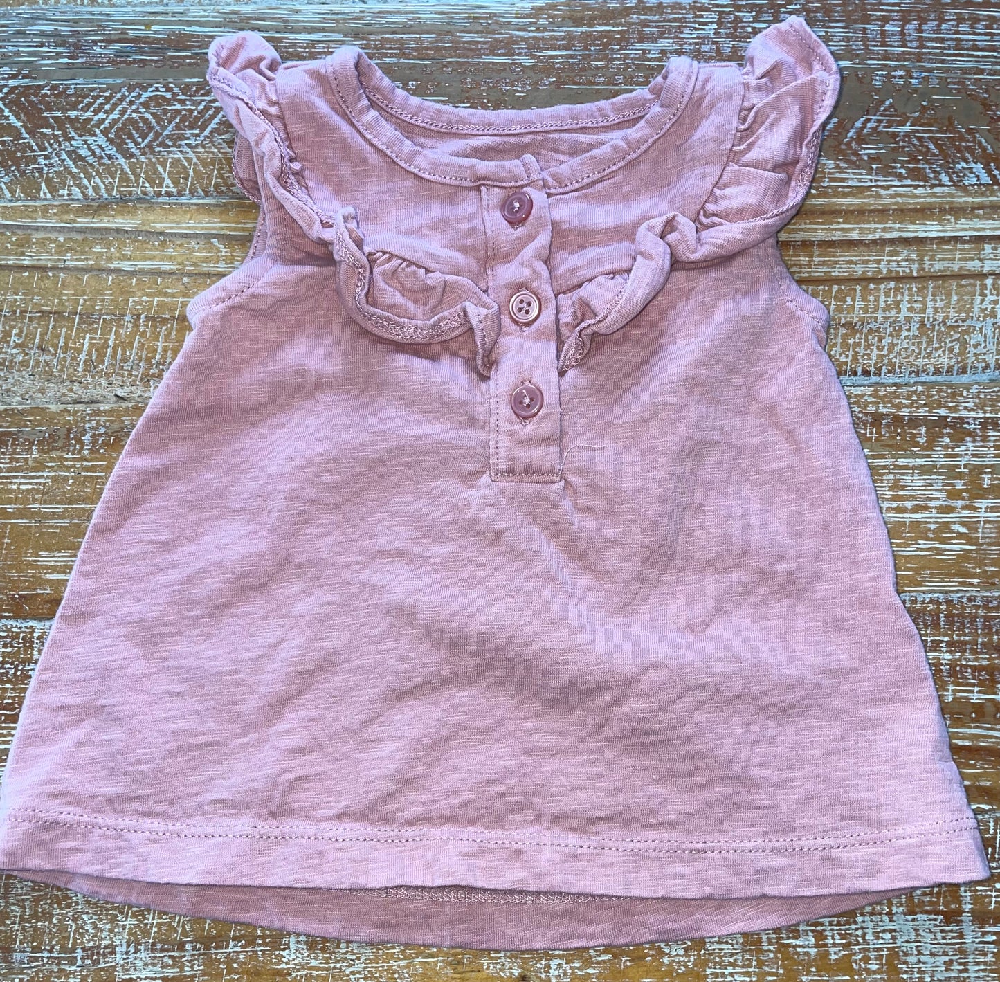 Seller #3 Carter's Pink Sleeveless Ruffled Girls Shirt 3 mos