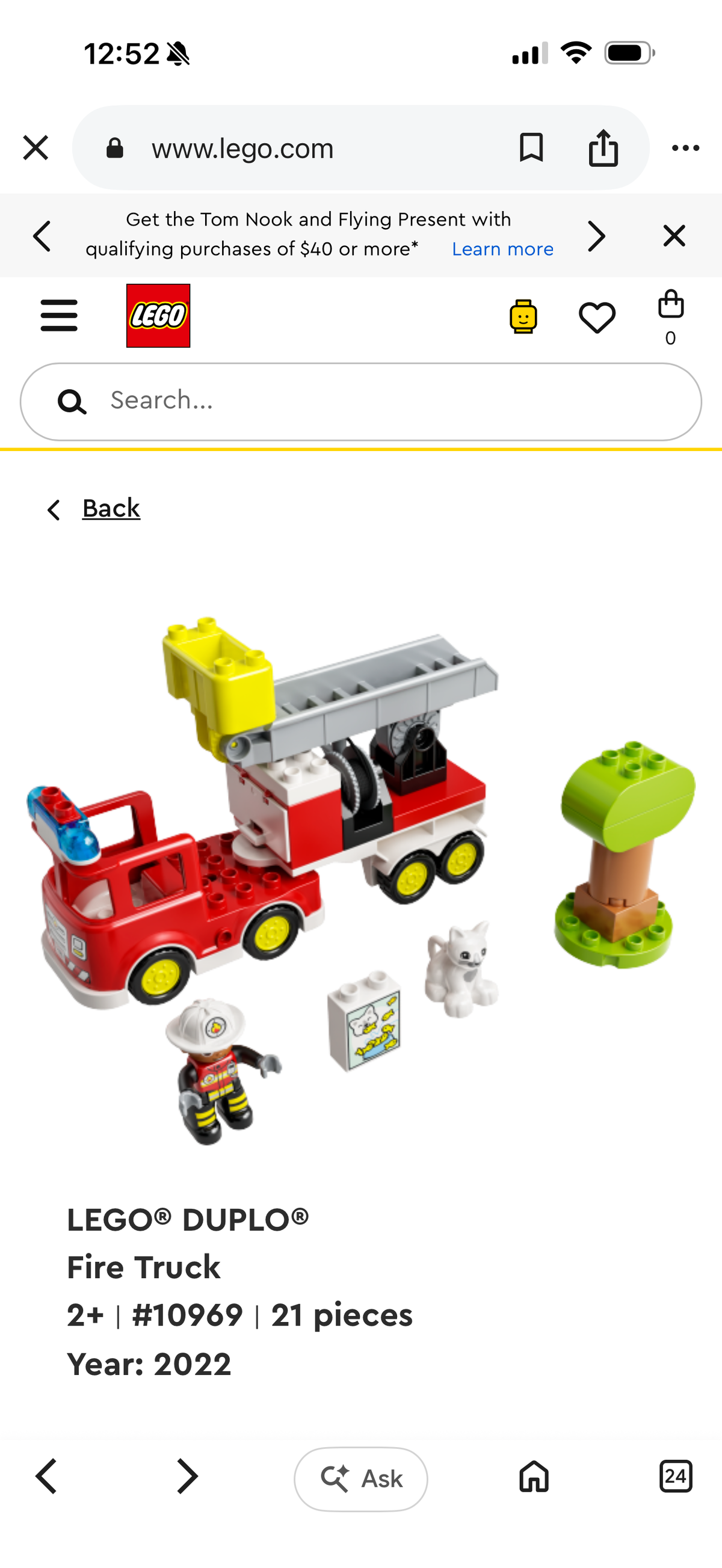 Seller #65 Lego duplo firetruck