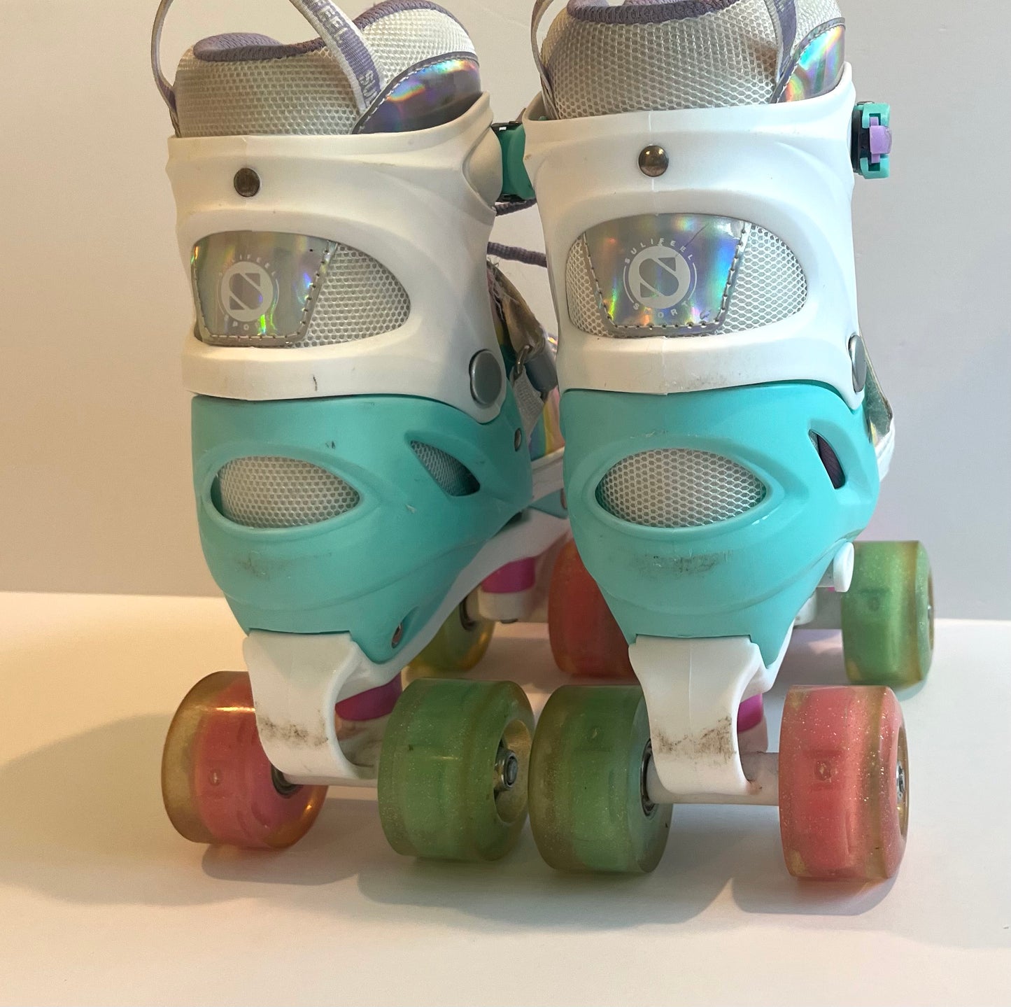 Seller #60 Sulifeel Rainbow Unicorn Adjustable Light up Roller Skates sizes 13-3