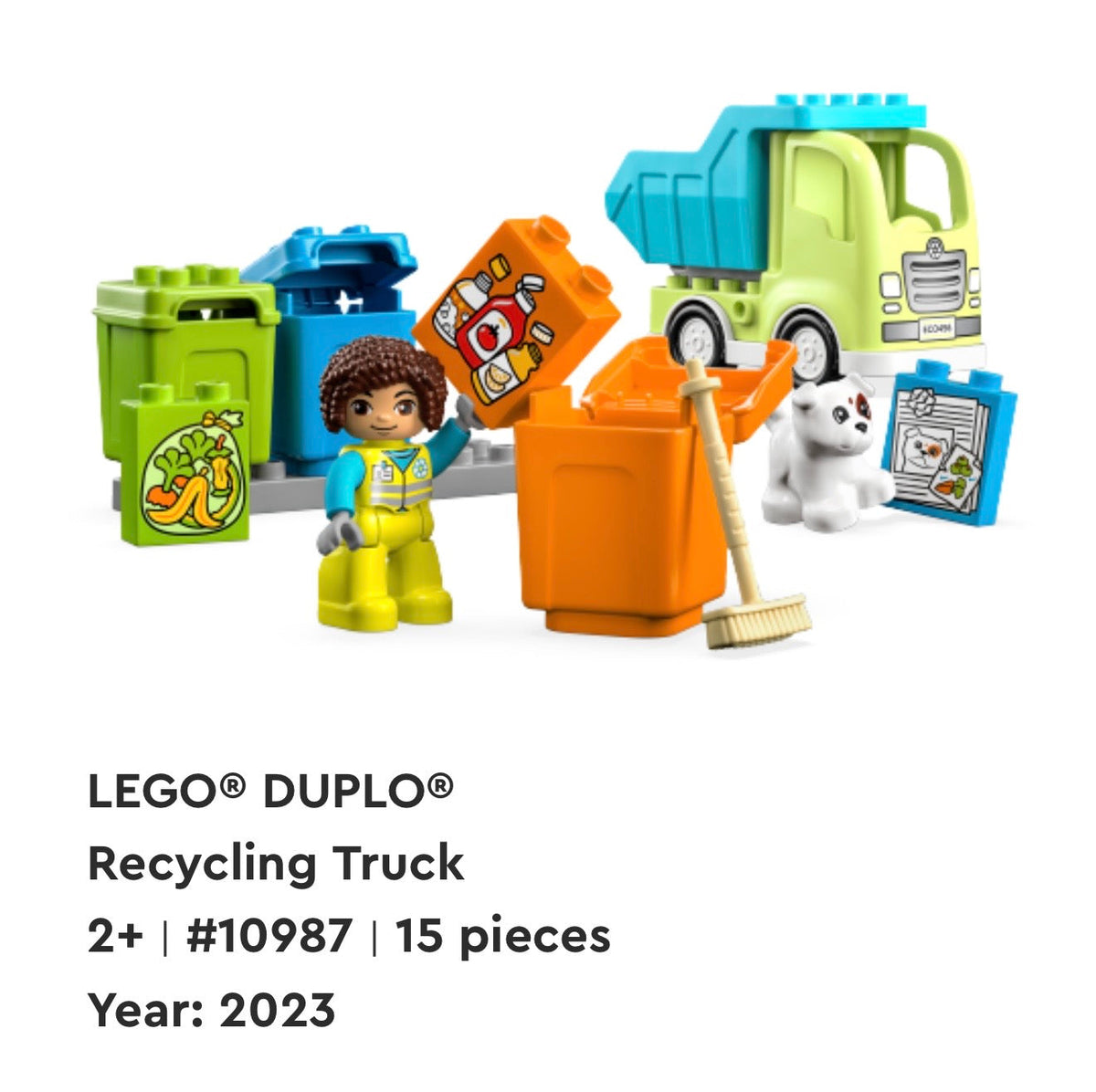 Seller #65 garbage truck Lego duplo