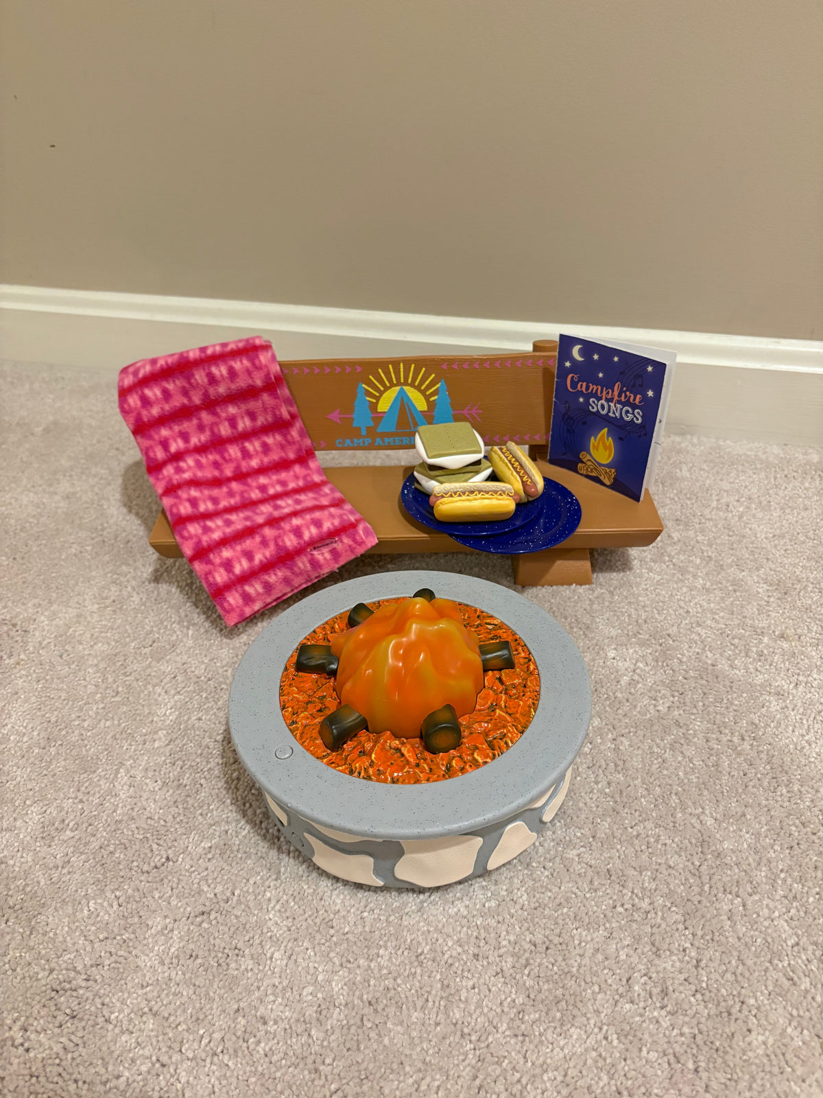 #125 American Girl Doll Firepit Set