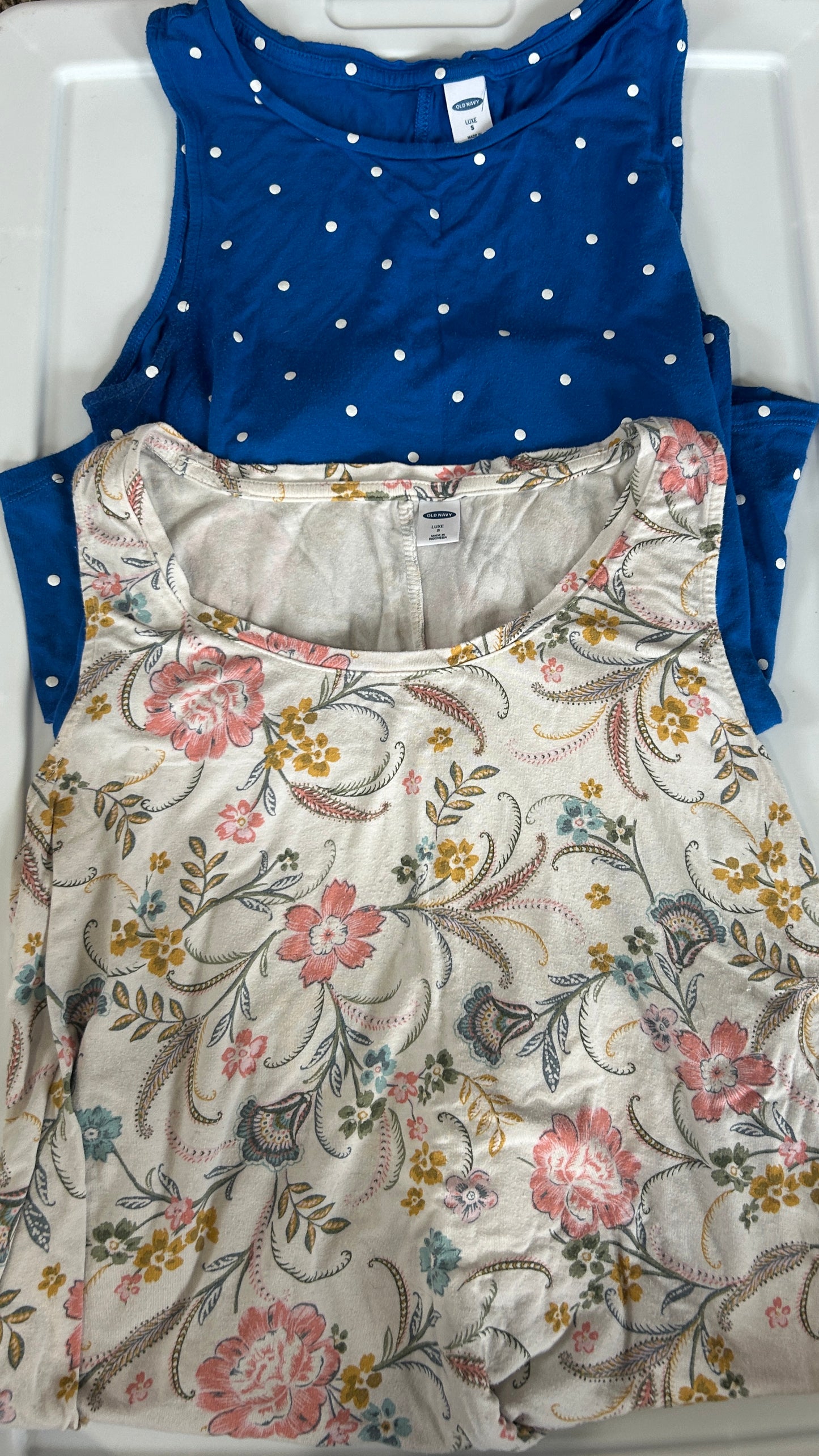 #34 Old Navy luxe swing tanks bundle of 2 women's small
