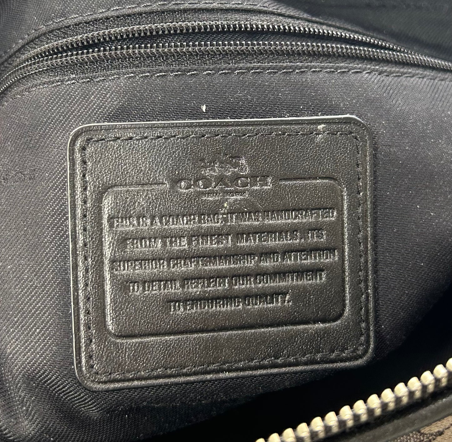 #7 Coach gray black handbag