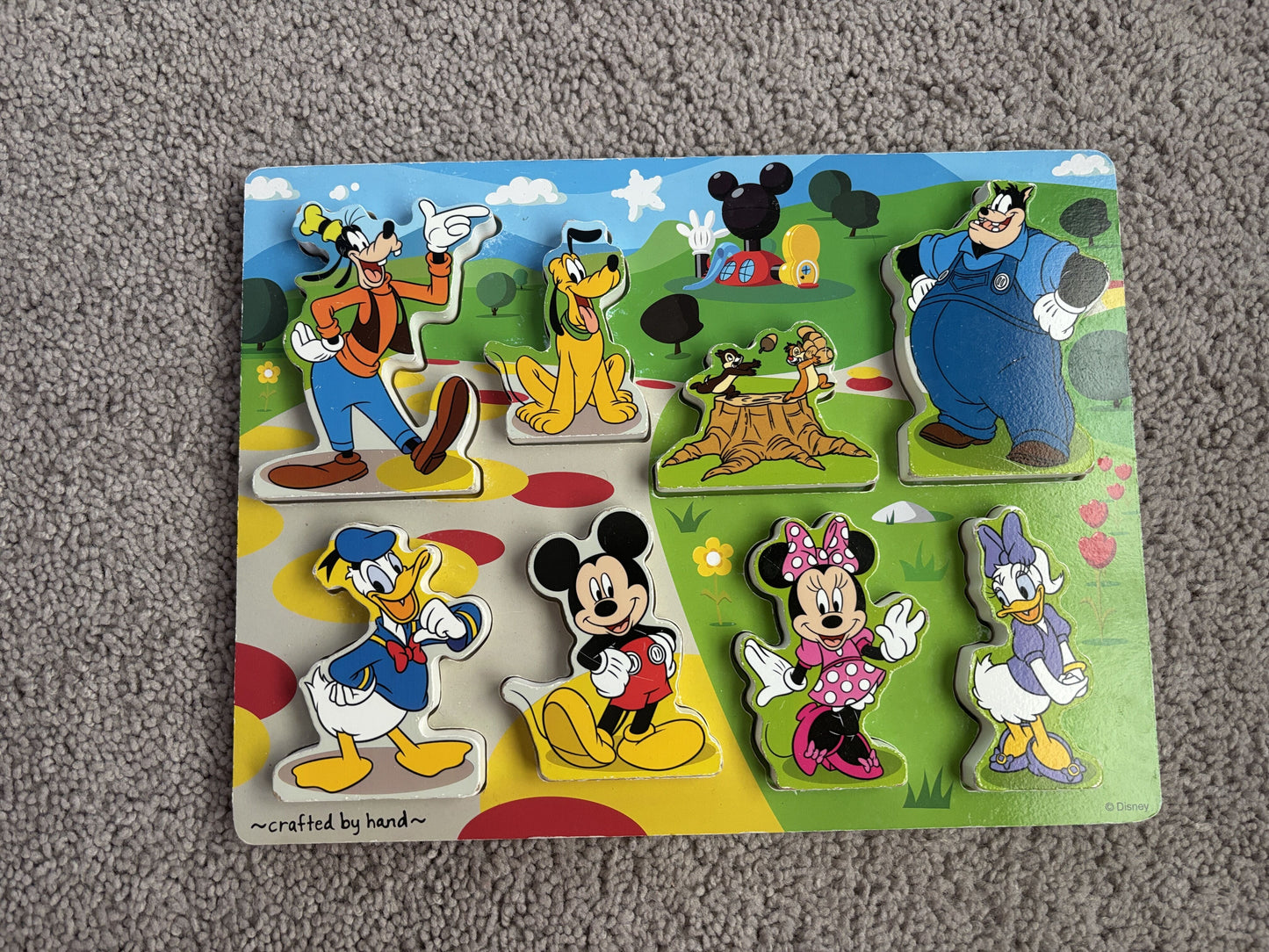 #138 - - VGUC Disney - Minnie/Mickey Wooden Puzzle - PU 45236