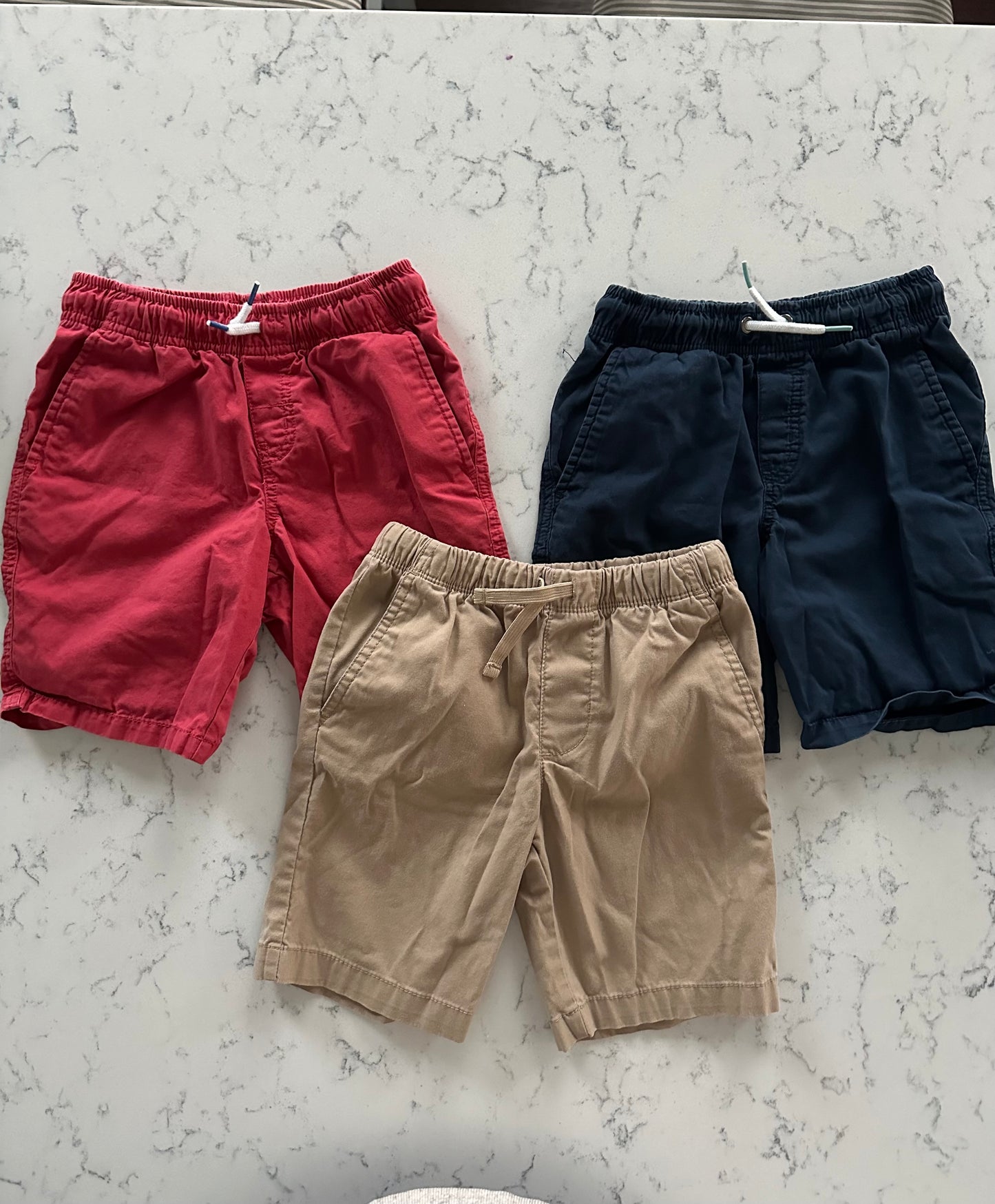 Seller 42, Cat & Jack / Wonder Nation Shorts Bundle, Red/Khaki/Navy, Boys Size Small (6/7)