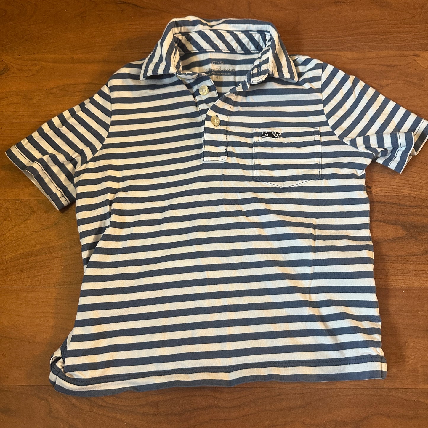 #162 Vineyard Vines Striped Top 4t