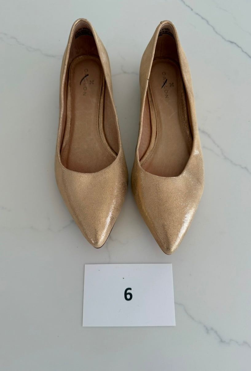#42 Women's Caslon Gold Flats - 6