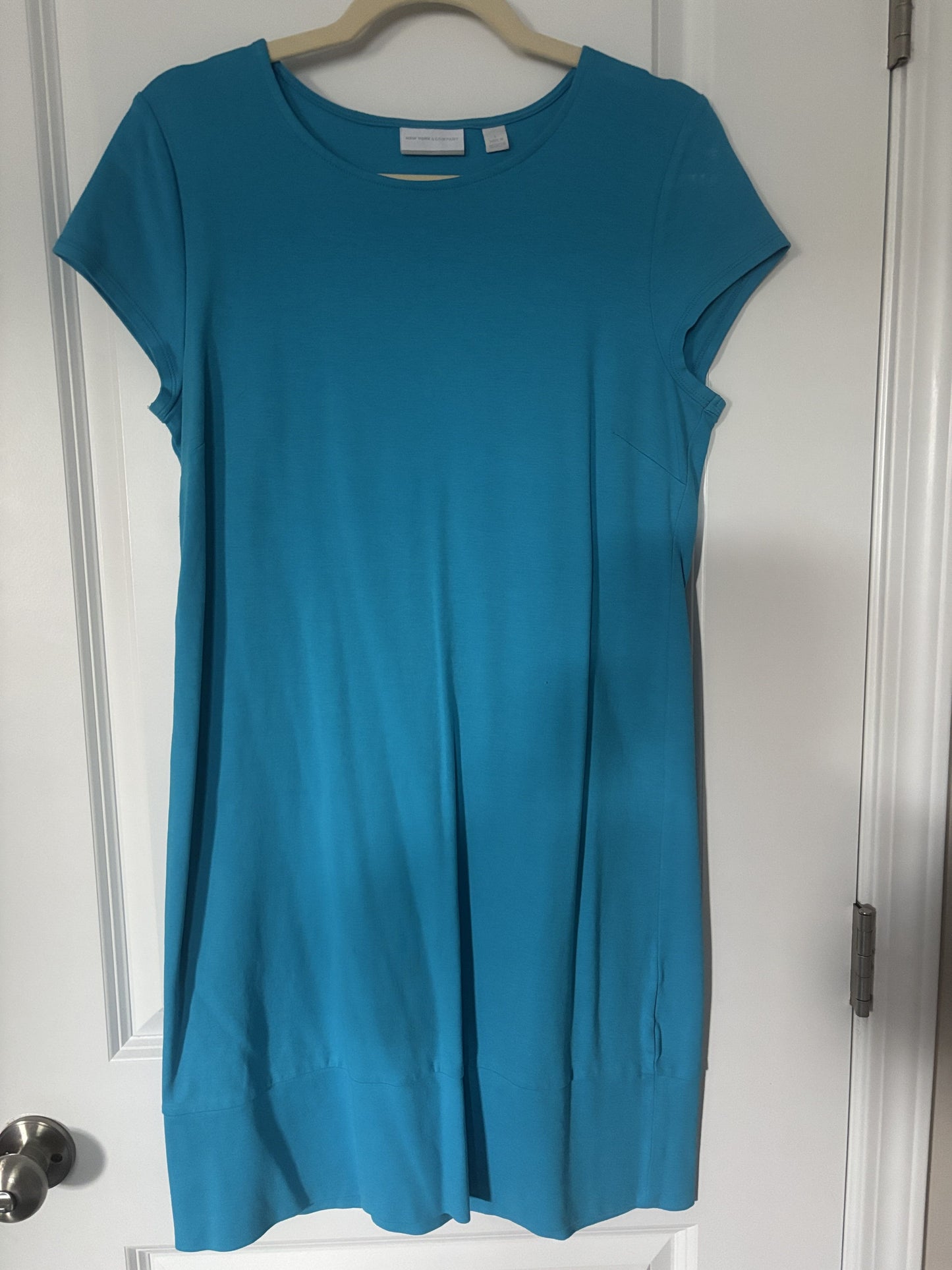 #138 - L - VGUC New York & Co - Blue Casual Dress - PU 45236