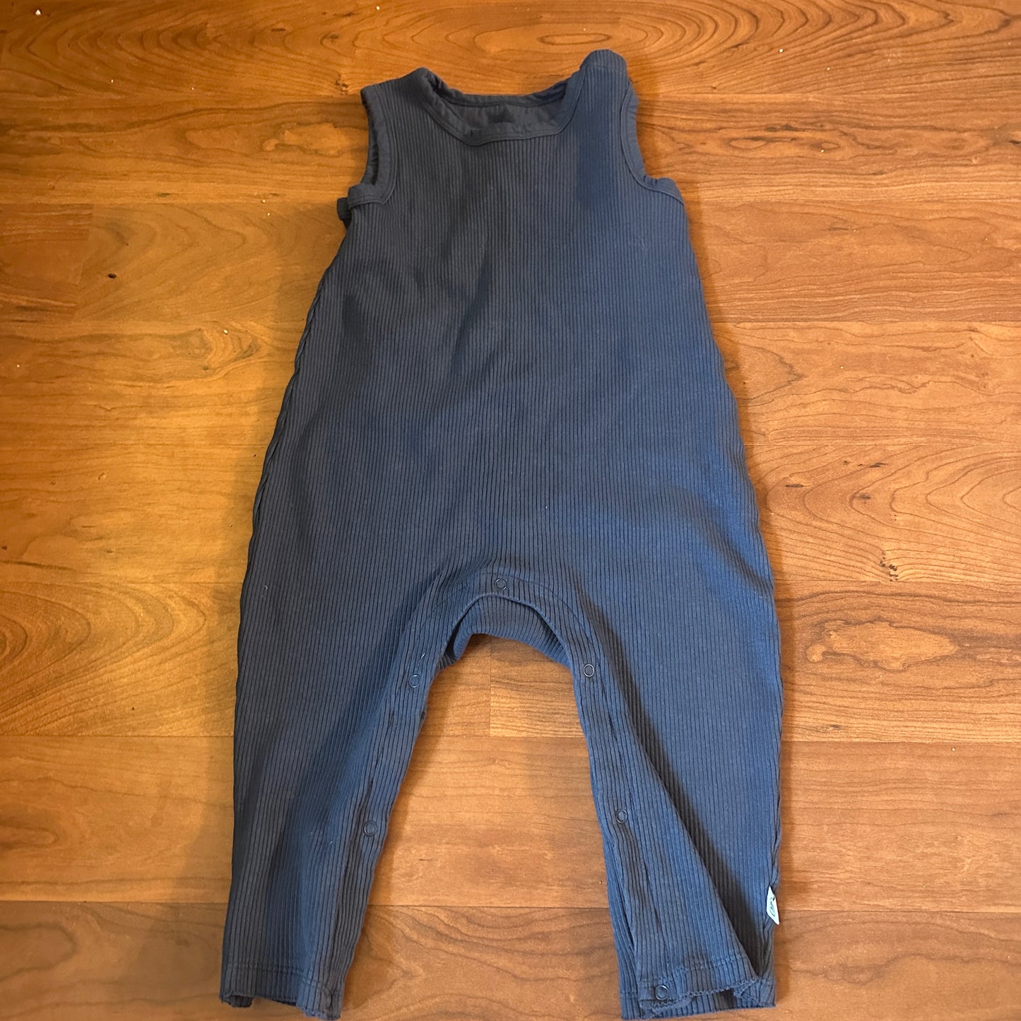 #162 Honest Co Blue Romper 18-24M