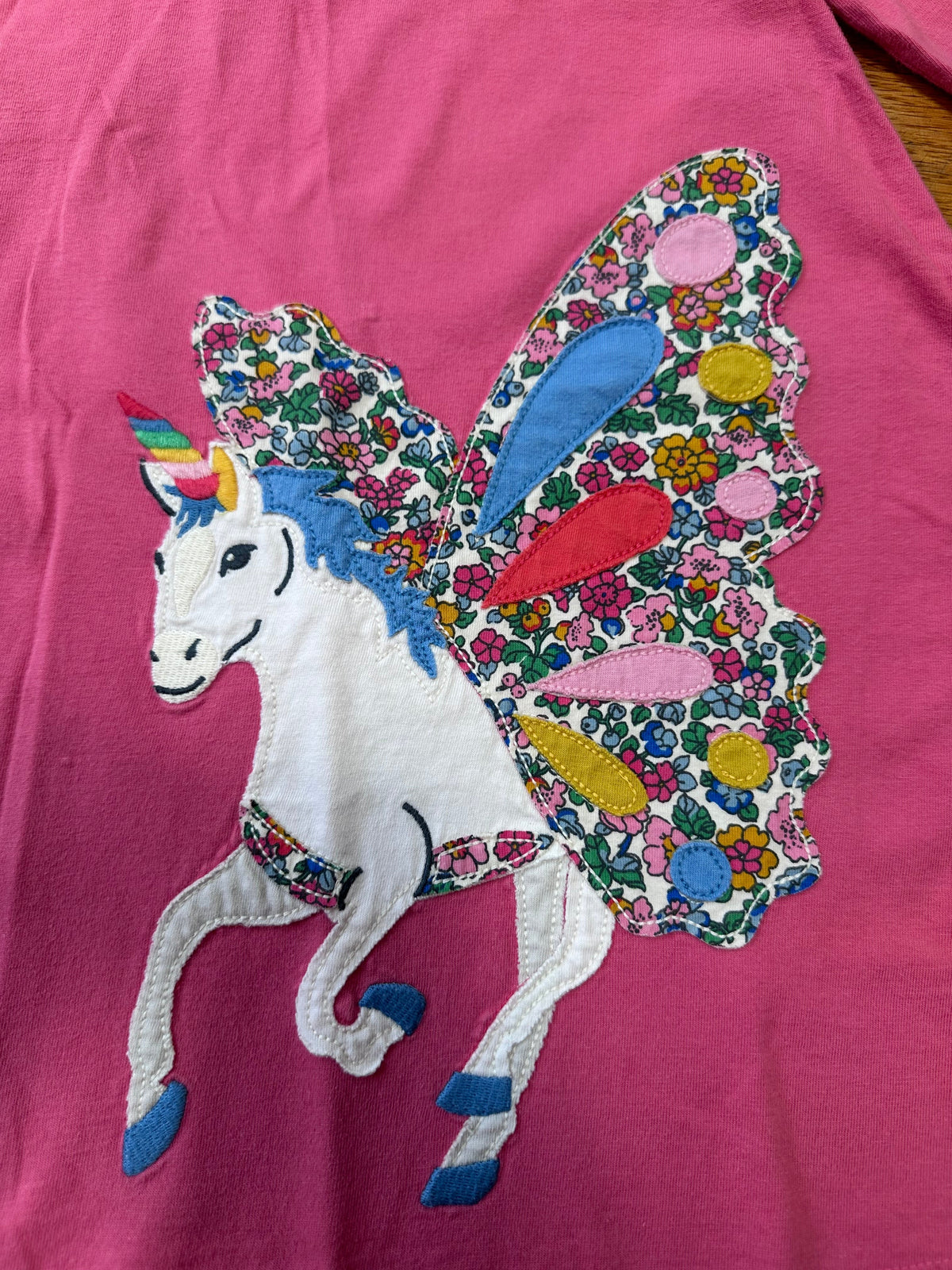 #104 Mini Boden size 5/6 Unicorn patch, twirl dress