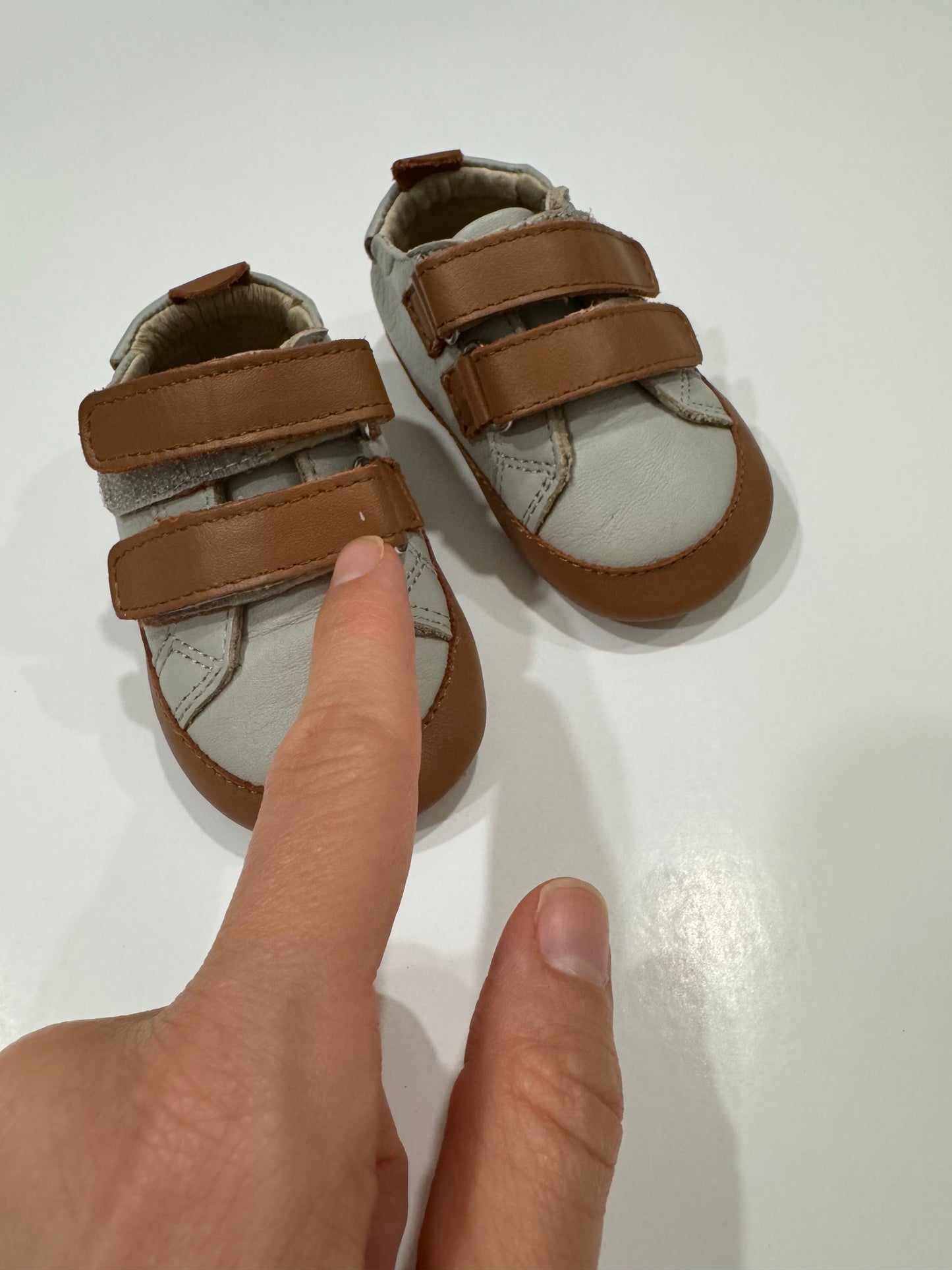 #38 Old Soles EU 19 US 3 Boys Easy Markert Brown and Gray Shoes