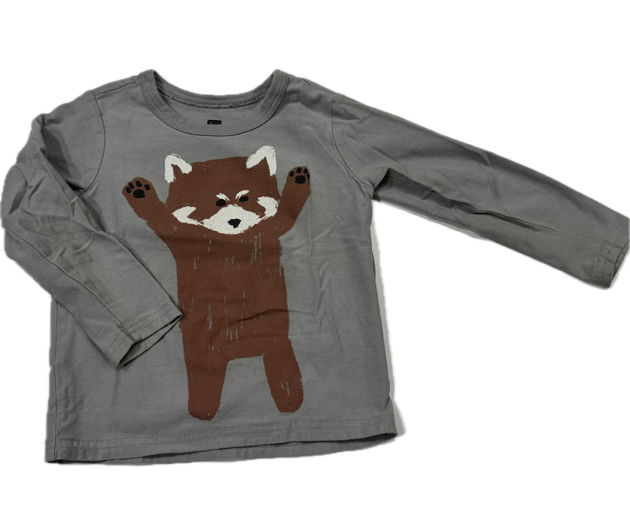 #38 Tea 18-24 months Gray Red Panda Long Sleeve Shirt